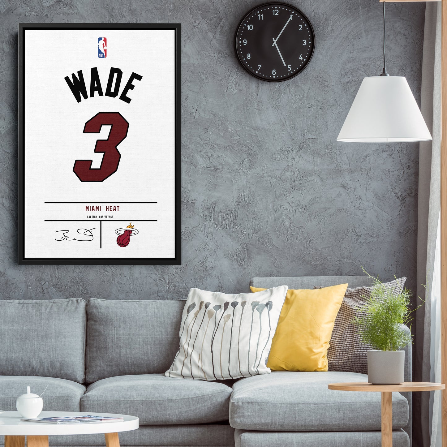 Dwyane Wade Heat Jersey Canvas Print | Wall Art Decor