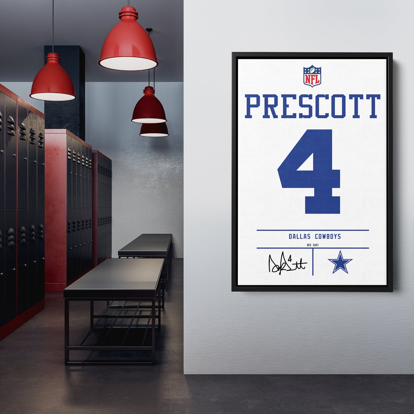 Dak Prescott Cowboys Jersey Canvas Print | Wall Art Decor