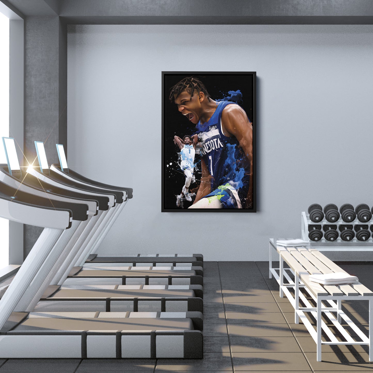 Anthony Edwards Timberwolves Canvas Print | Minnesota Basketball Wall Art