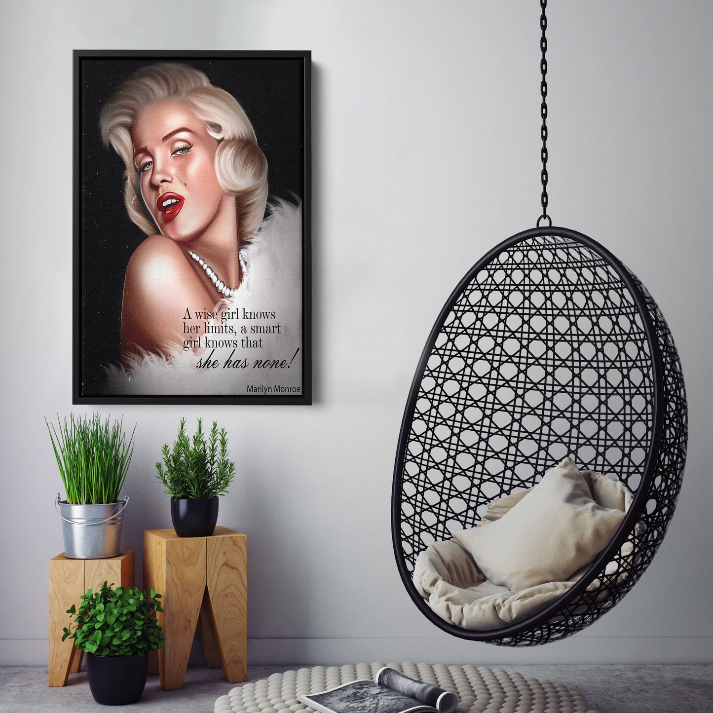 Marilyn Monroe Blonde Quote Canvas Print | Iconic Wall Art