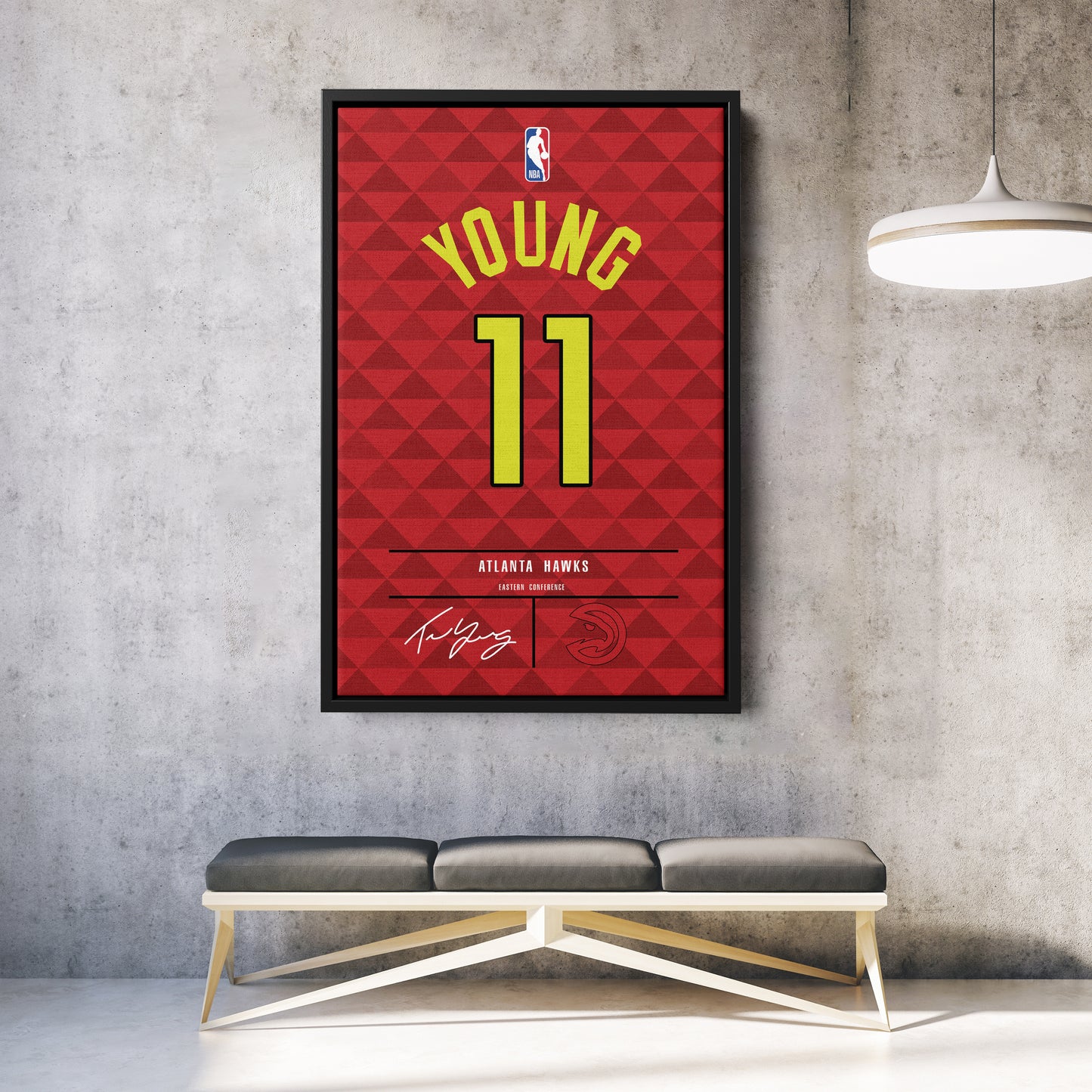 Trae Young Hawks Jersey Canvas Print | Wall Art Decor