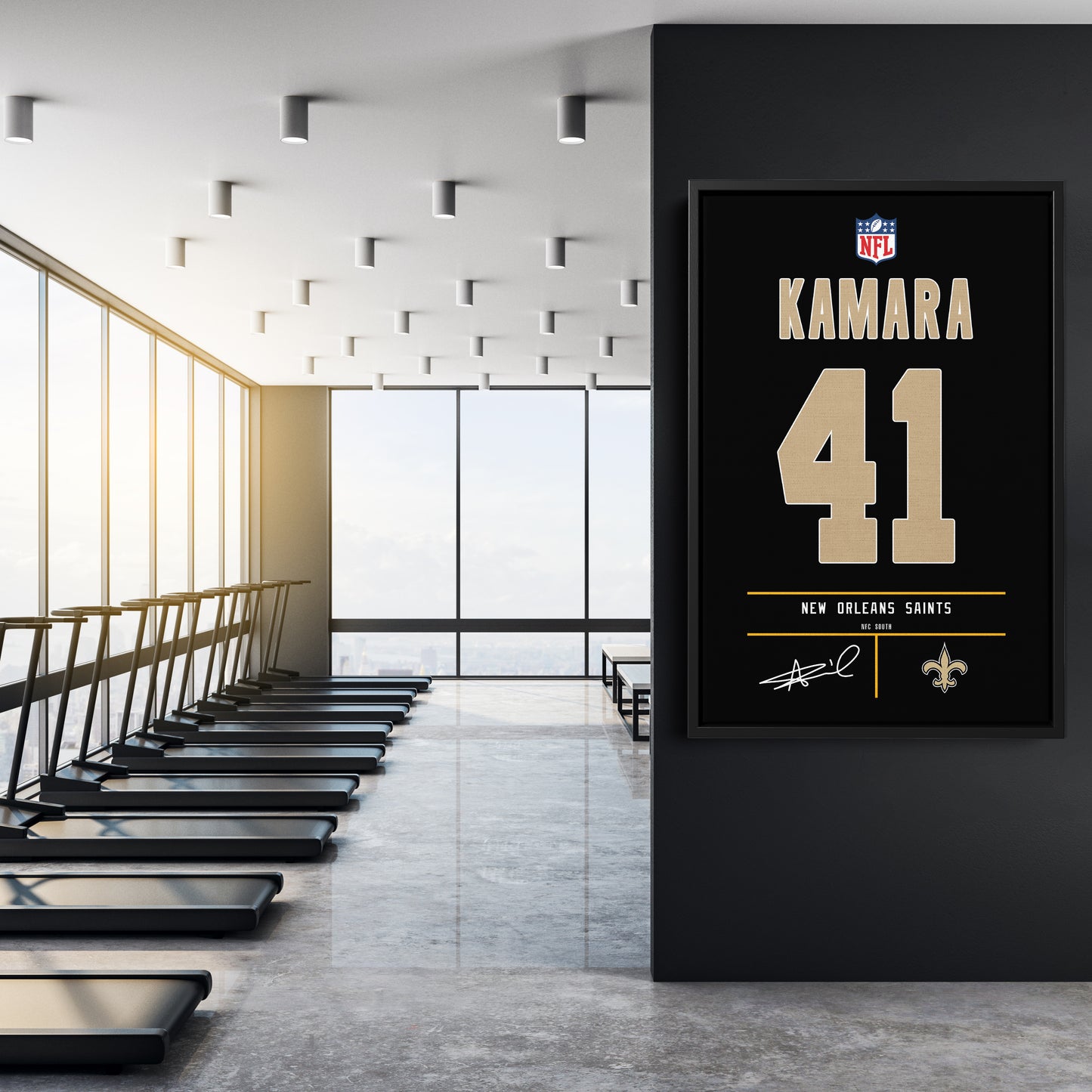 Alvin Kamara Saints Jersey Canvas Print | Wall Art Decor