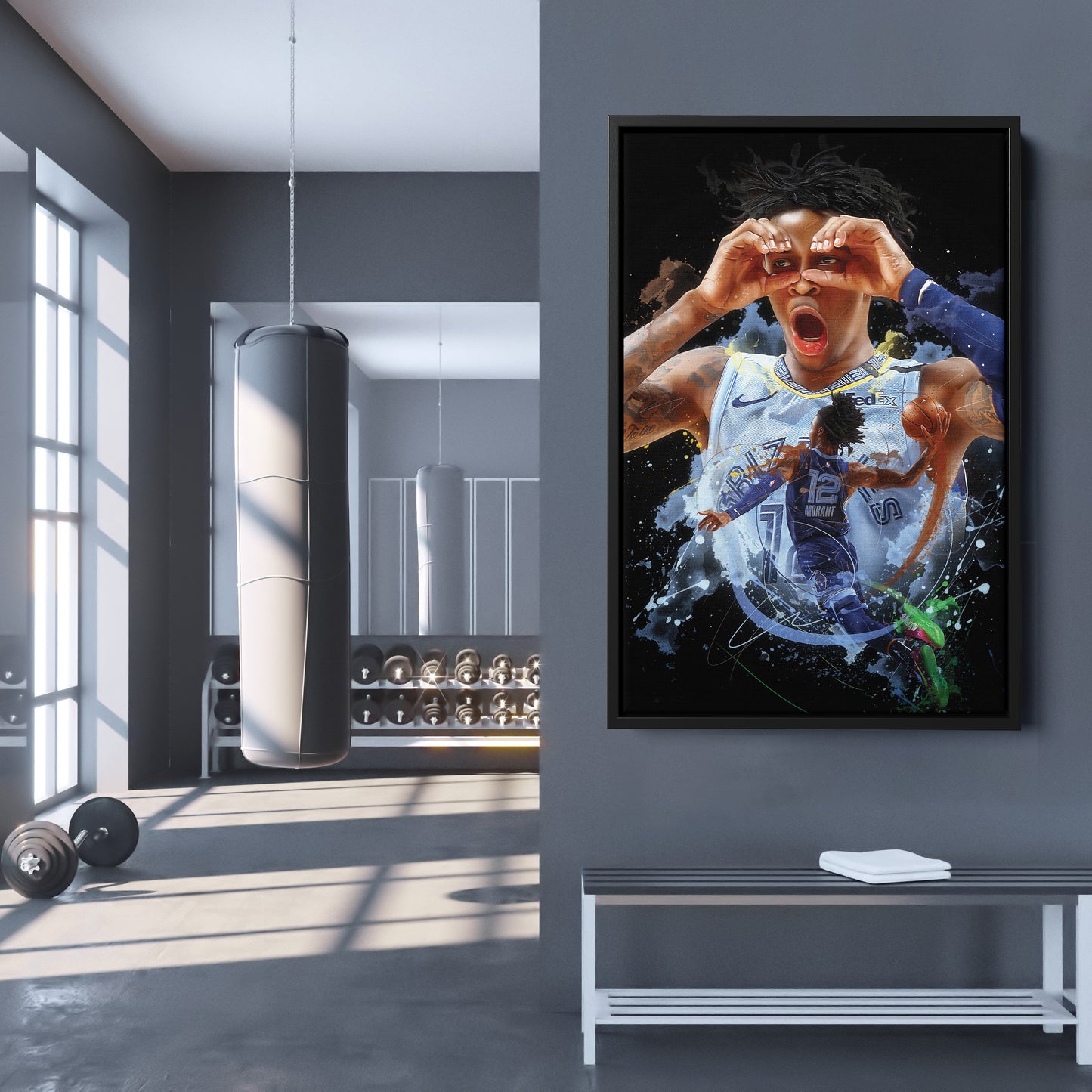 Ja Morant Grizzlies Canvas Print | Memphis Basketball Wall Art