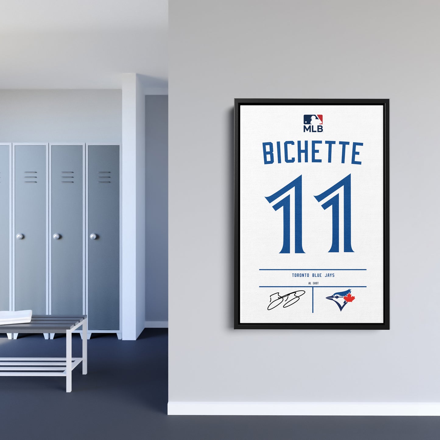Bo Bichette Blue Jays Jersey Canvas Print | Wall Art Decor