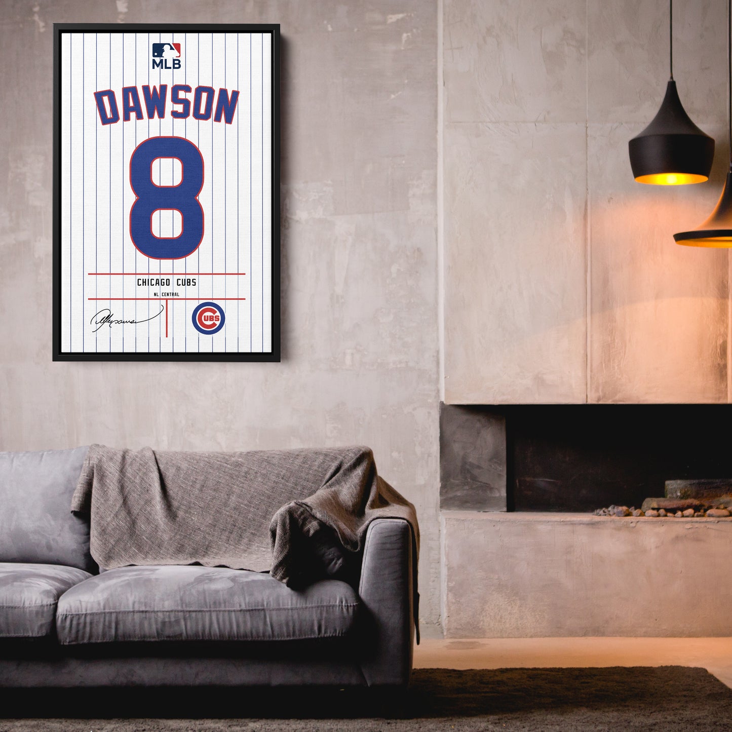 Andre Dawson Cubs Jersey Canvas Print | Wall Art Decor