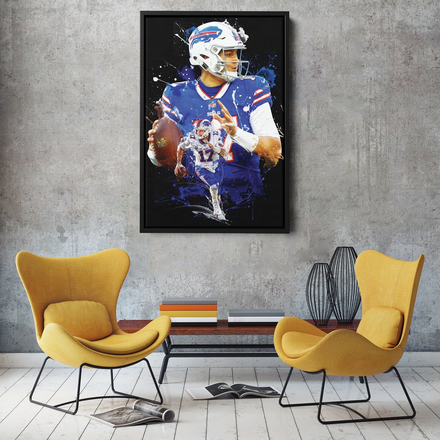 Josh Allen Bills Canvas Print | Buffalo Football Wall Art