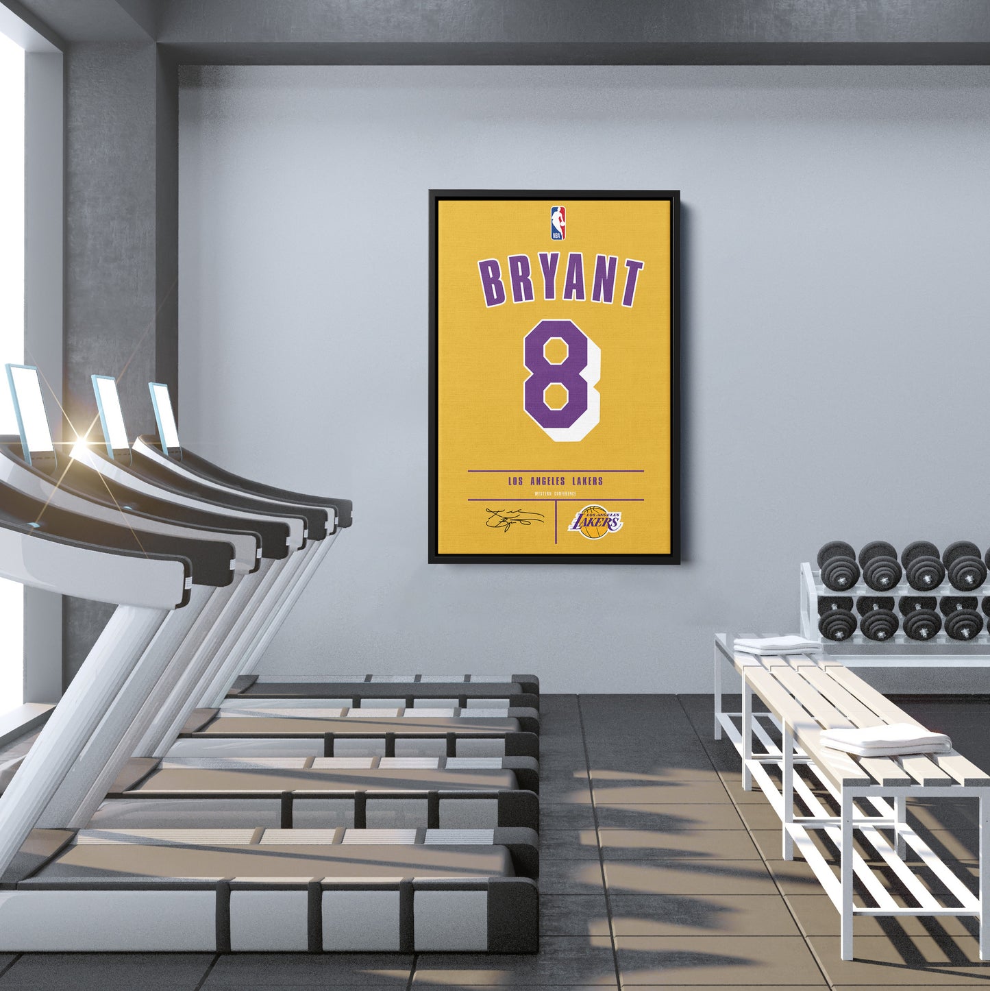 Kobe Bryant Lakers Jersey Canvas Print | Wall Art Decor