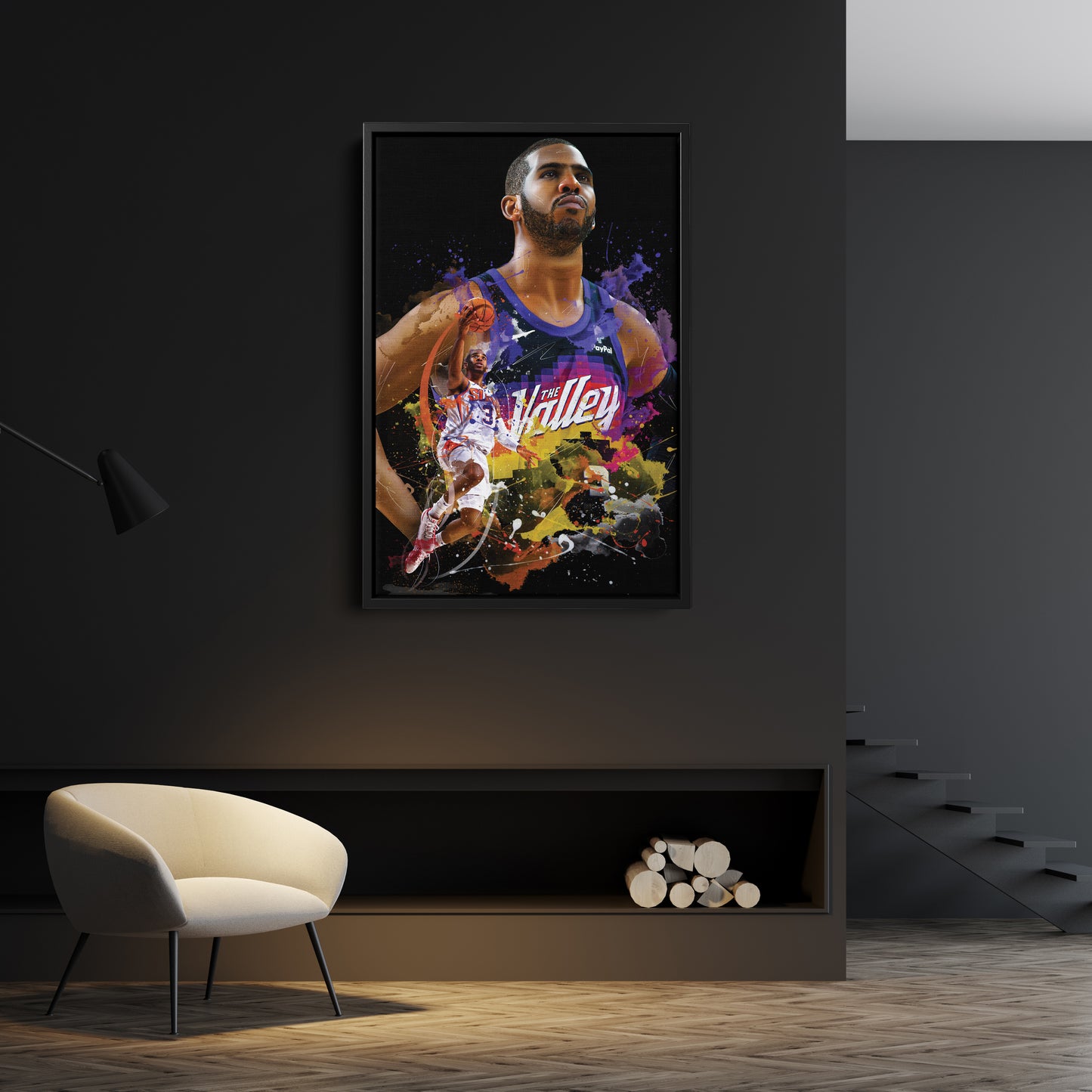 Chris Paul Suns Canvas Print | Phoenix Basketball Wall Art