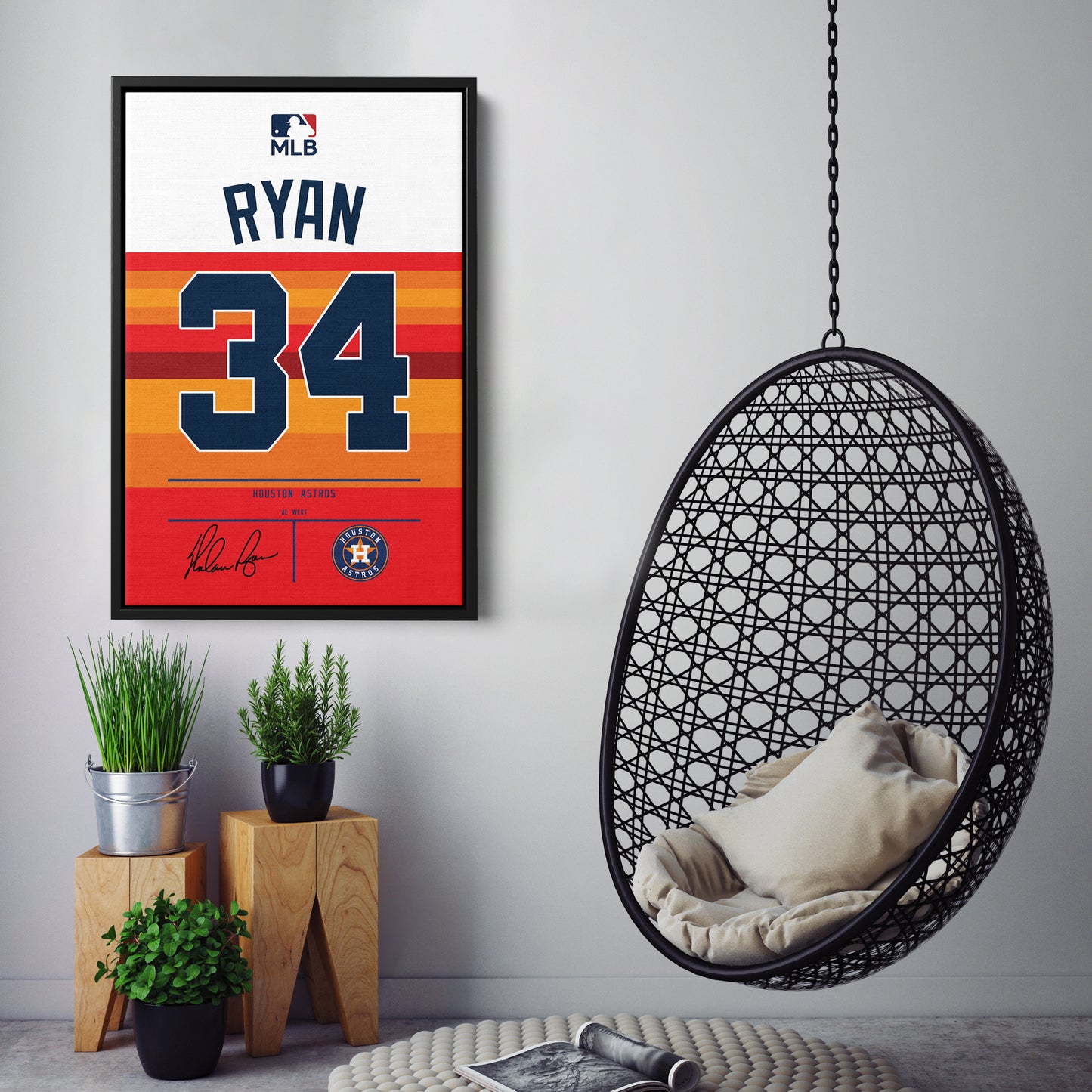 Nolan Ryan Astros Jersey Canvas Print | Wall Art Decor