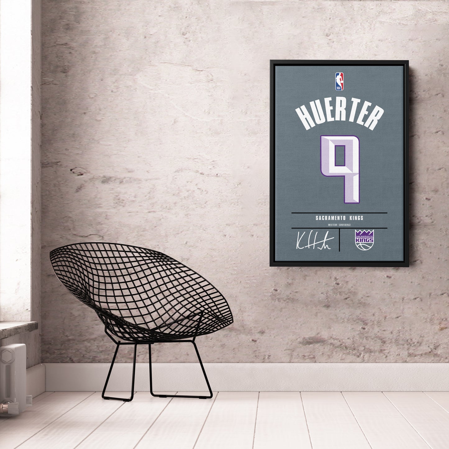 Kevin Huerter Kings Jersey Canvas Print | Wall Art Decor