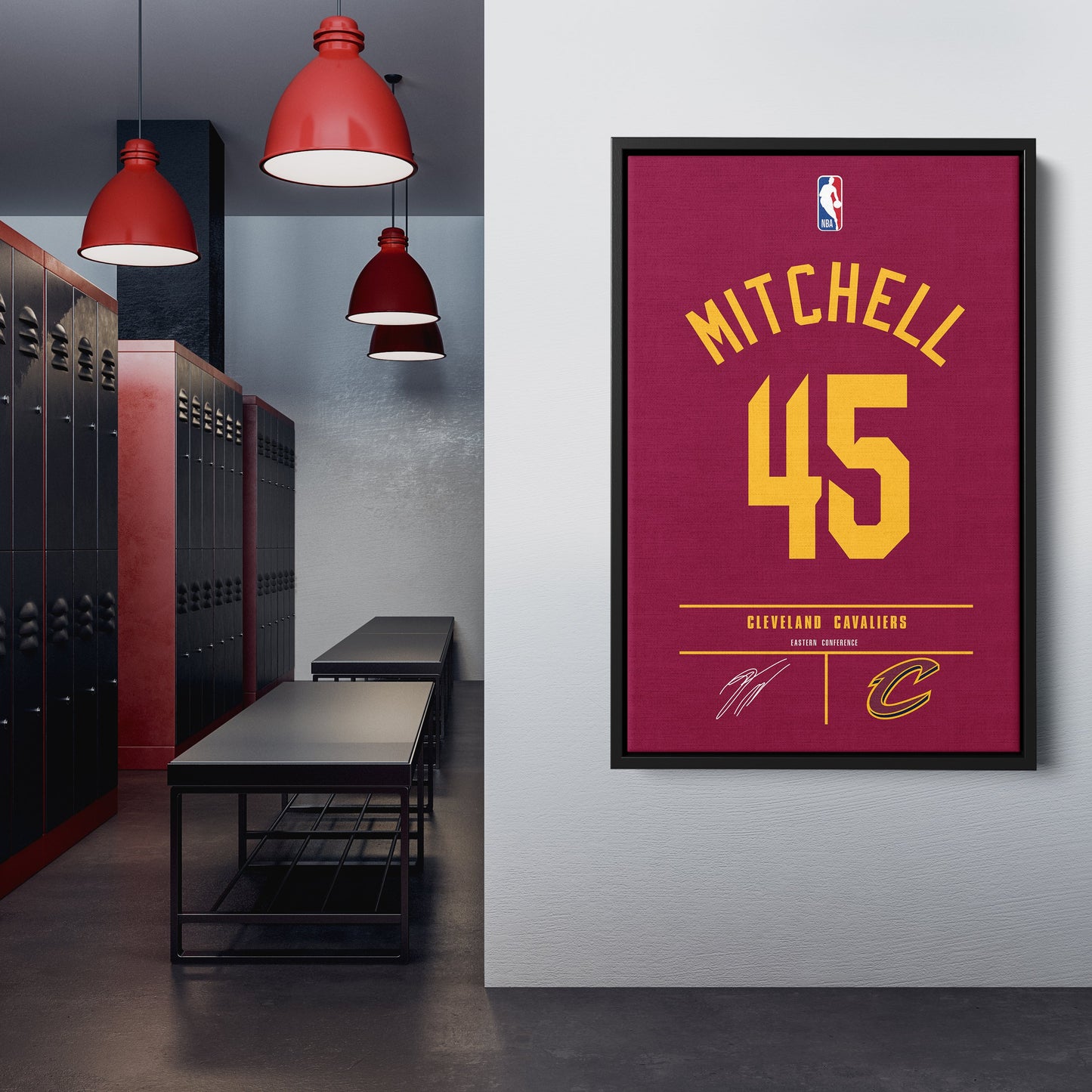 Donovan Mitchell Cavaliers Jersey Canvas Print | Wall Art Decor