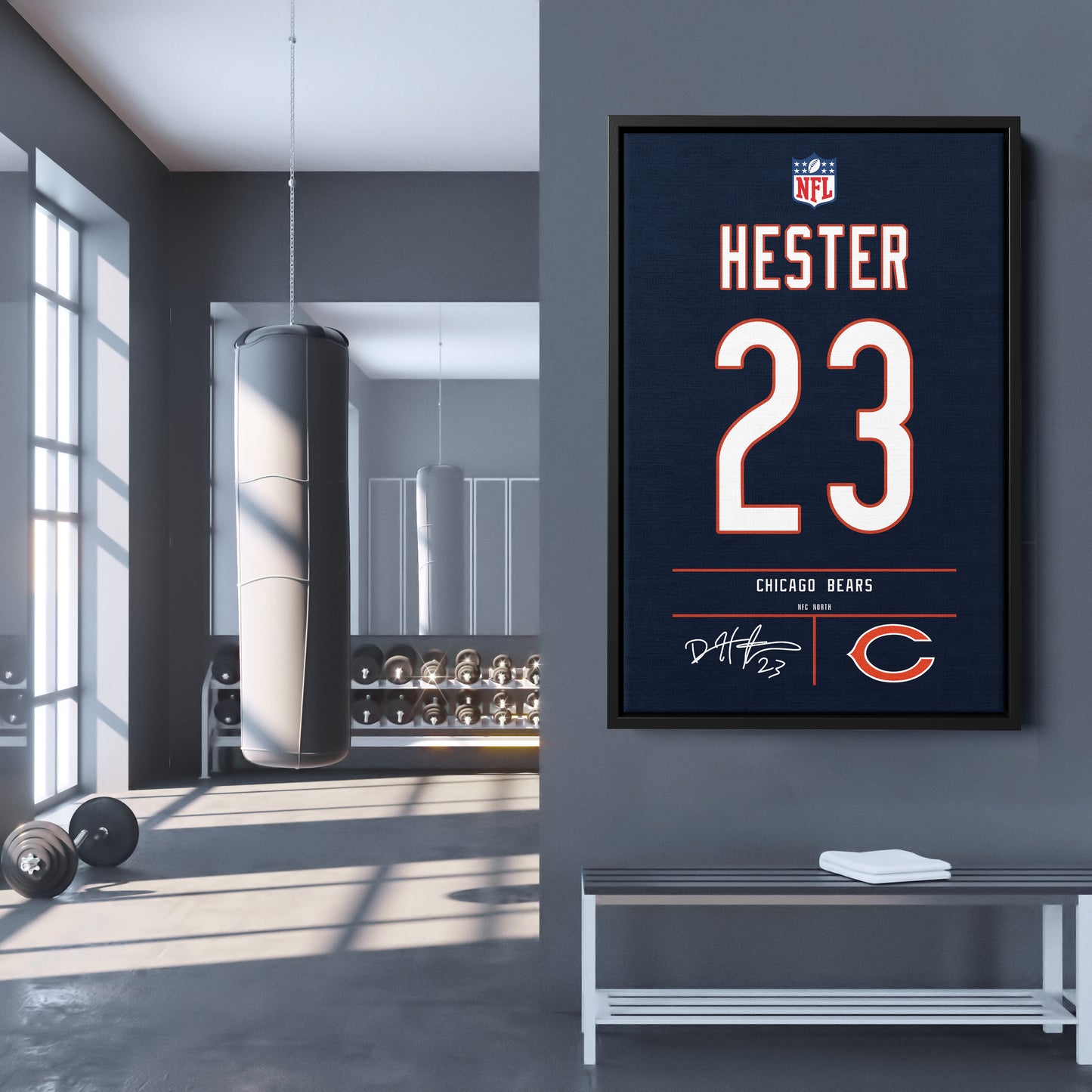 Devin Hester Bears Jersey Canvas Print | Wall Art Decor