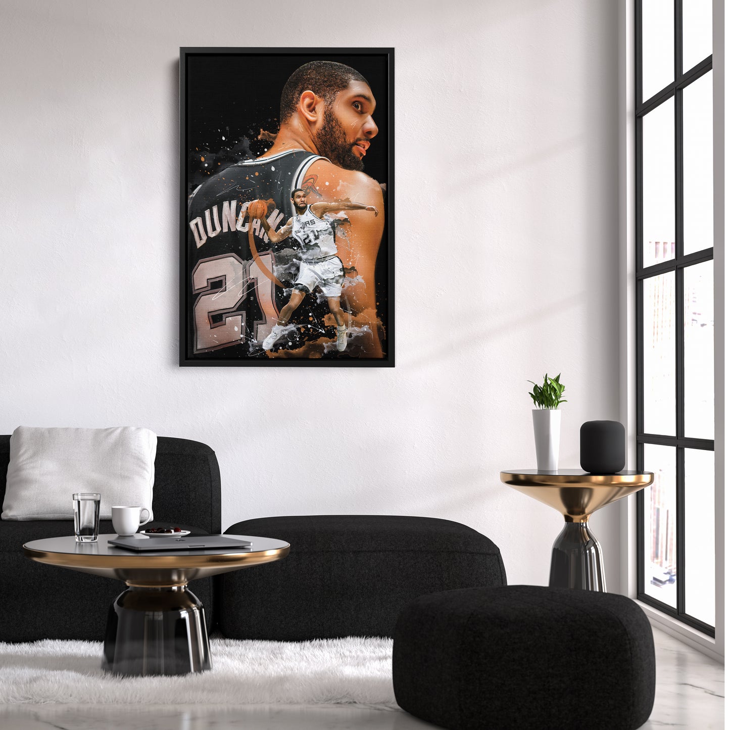 Tim Duncan Spurs Canvas Print | San Antonio Basketball Wall Art