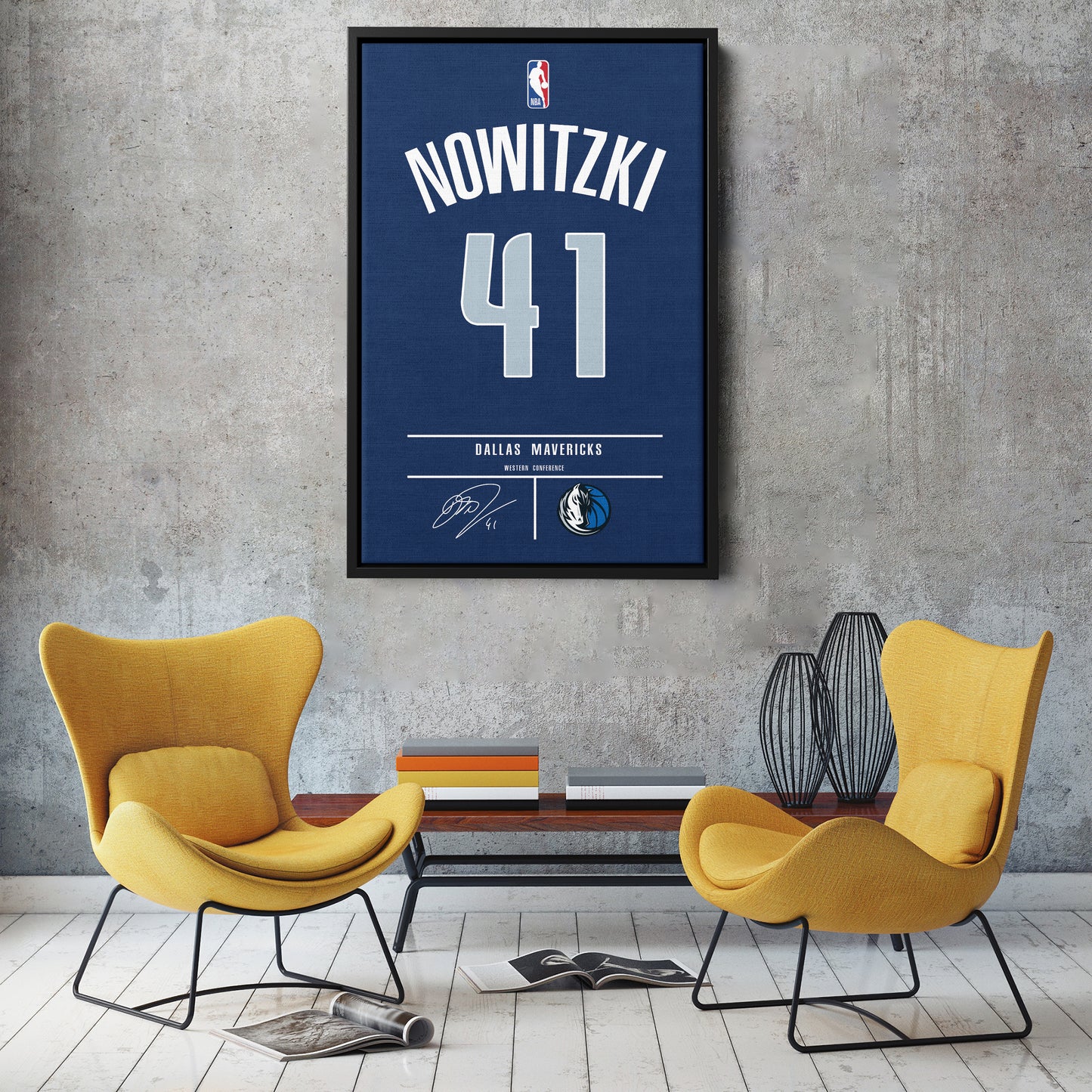 Dirk Nowitzki Mavericks Jersey Canvas Print | Wall Art Decor