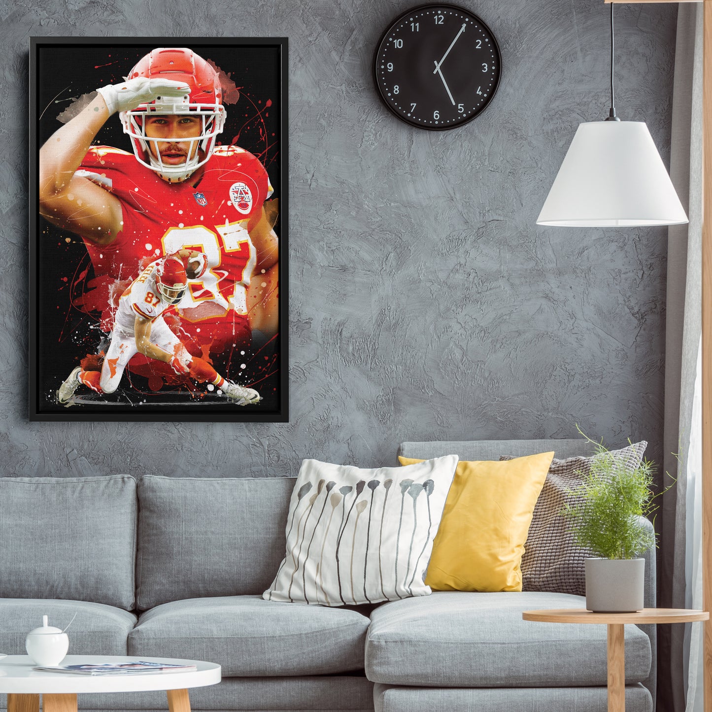 Travis Kelce Chiefs Canvas Print | Kansas City Football Wall Art