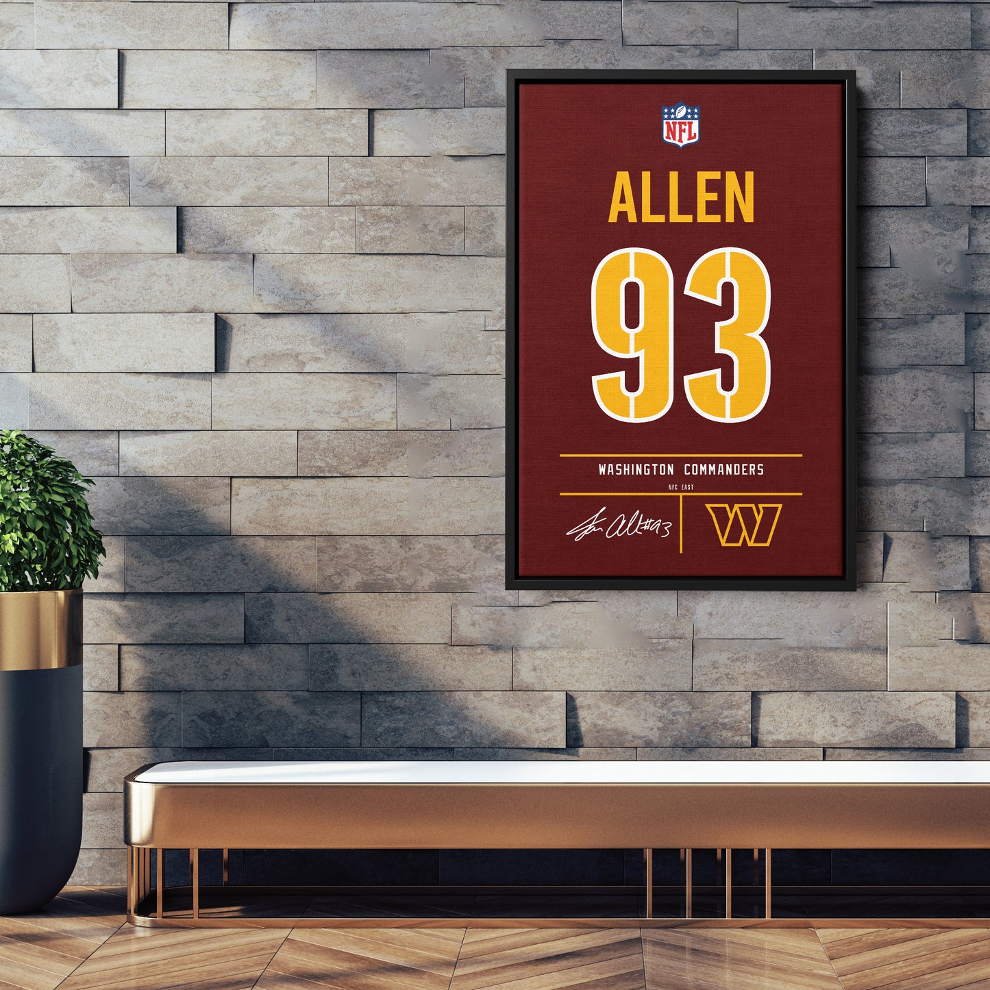 Jonathan Allen Commanders Jersey Canvas Print | Wall Art Decor