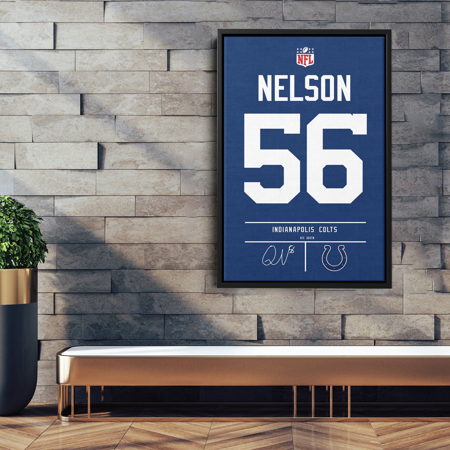 Quenton Nelson Colts Jersey Canvas Print | Wall Art Decor