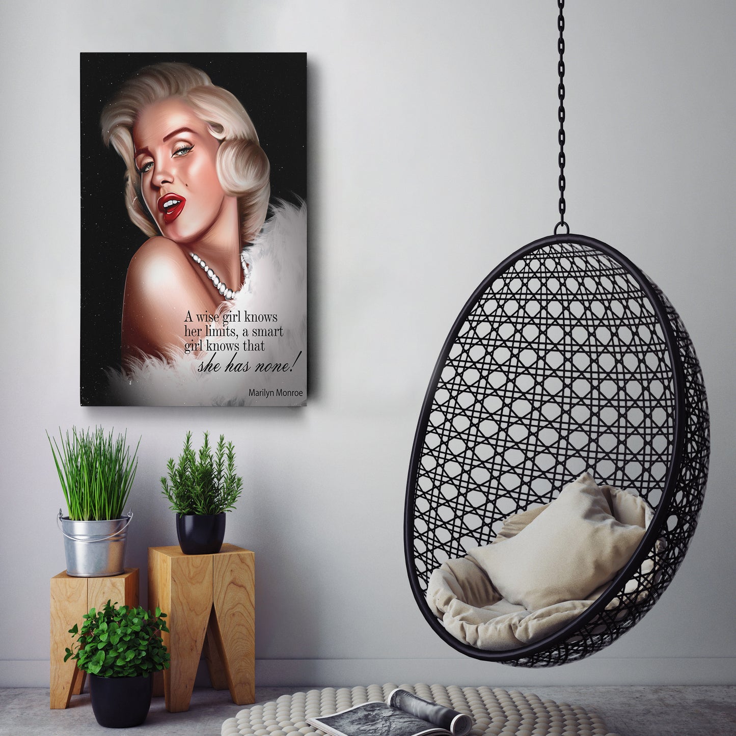 Marilyn Monroe Blonde Quote Canvas Print | Iconic Wall Art