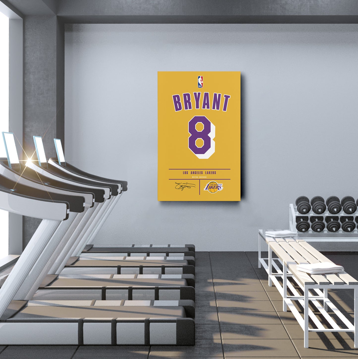 Kobe Bryant Lakers Jersey Canvas Print | Wall Art Decor