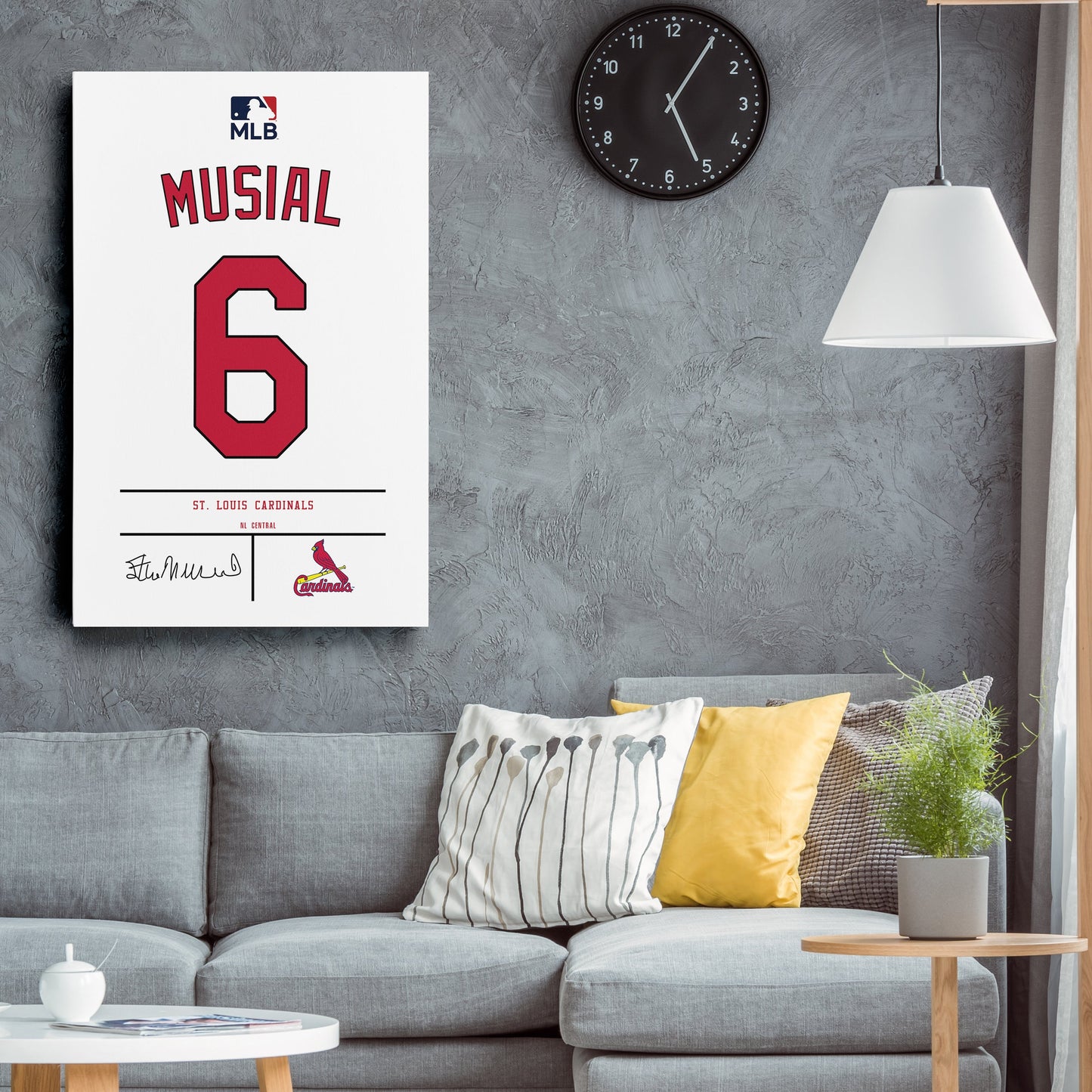 Stan Musial Cardinals Jersey Canvas Print | Wall Art Decor