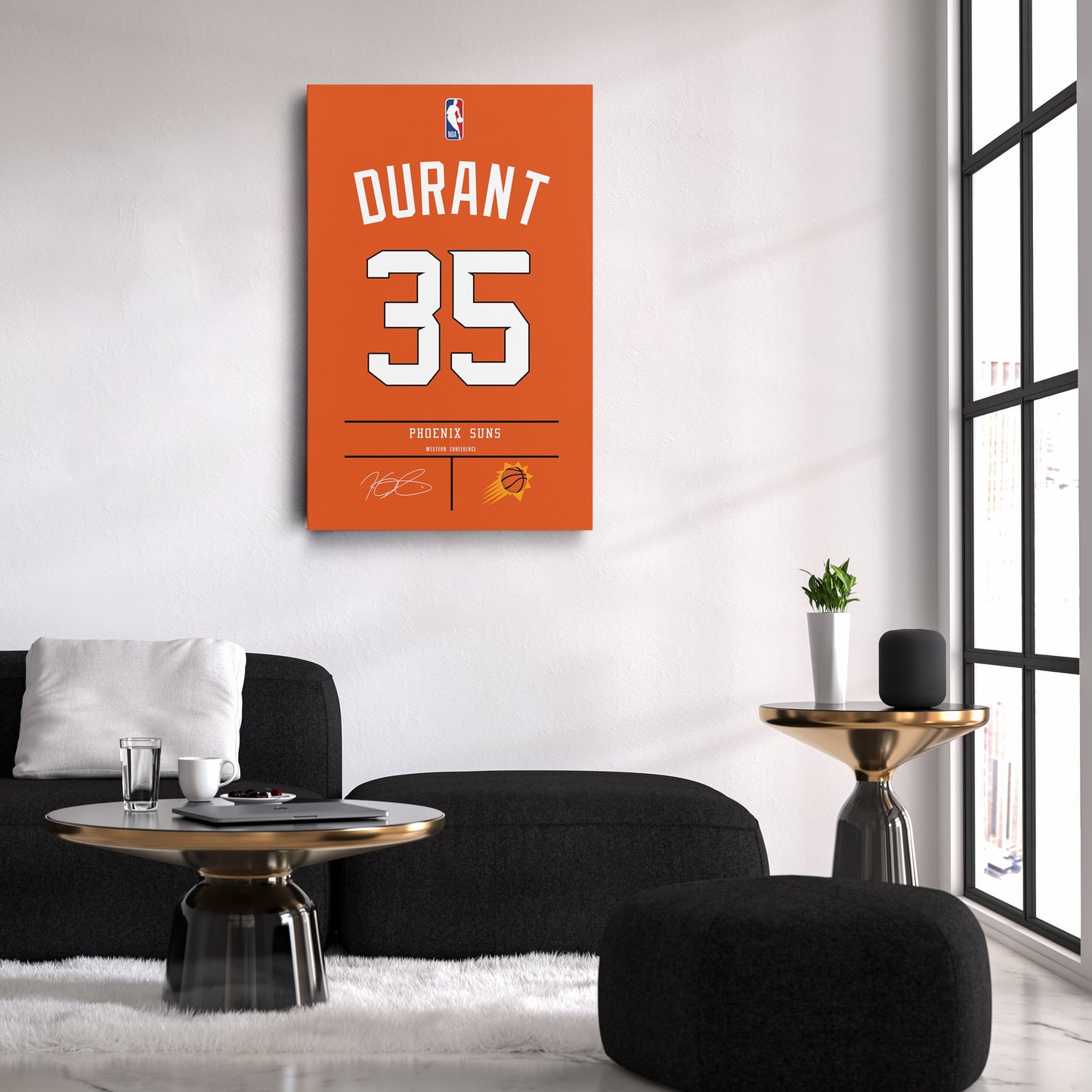 Kevin Durant Suns Jersey Canvas Print | Wall Art Decor