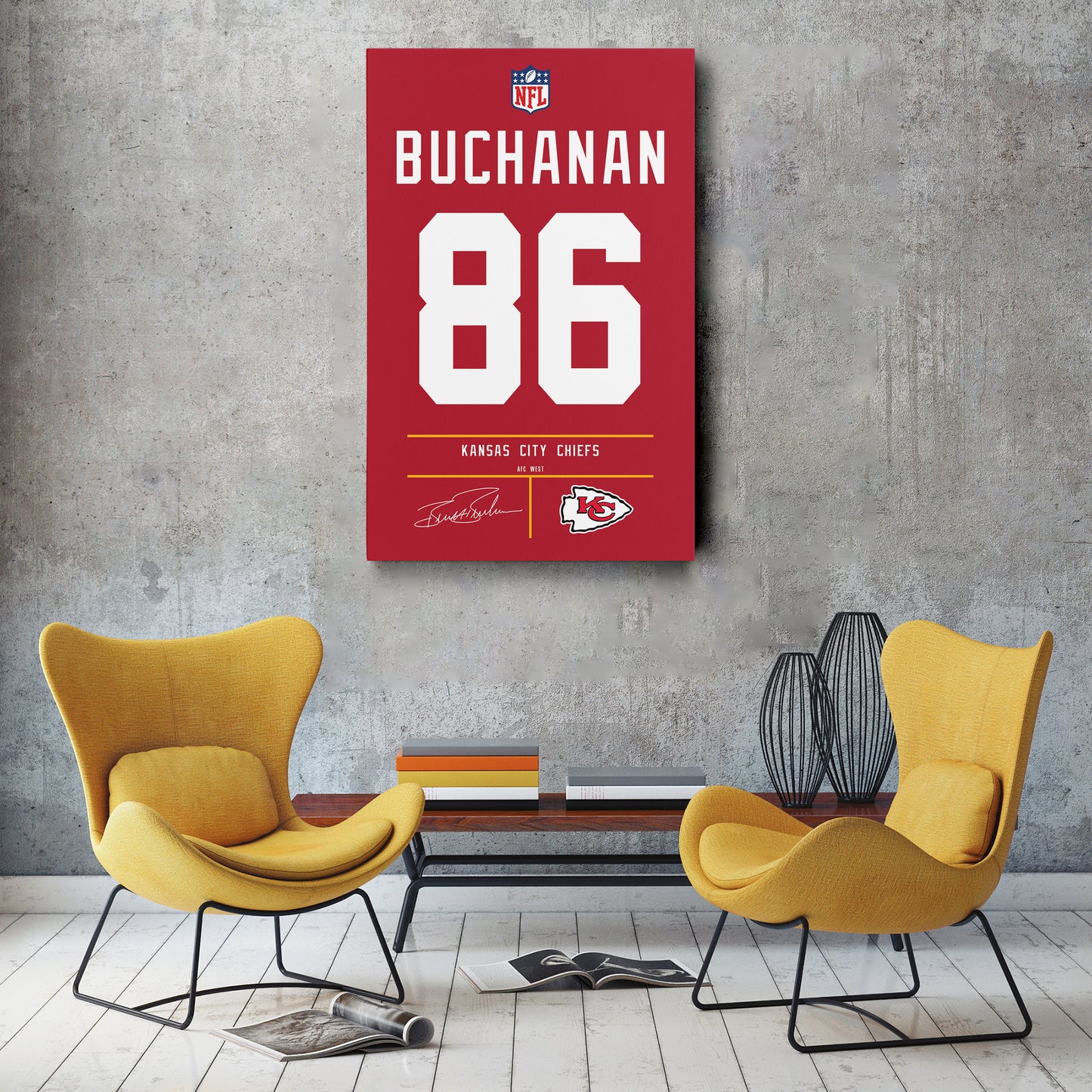 Buck Buchanan Chiefs Jersey Canvas Print | Wall Art Decor