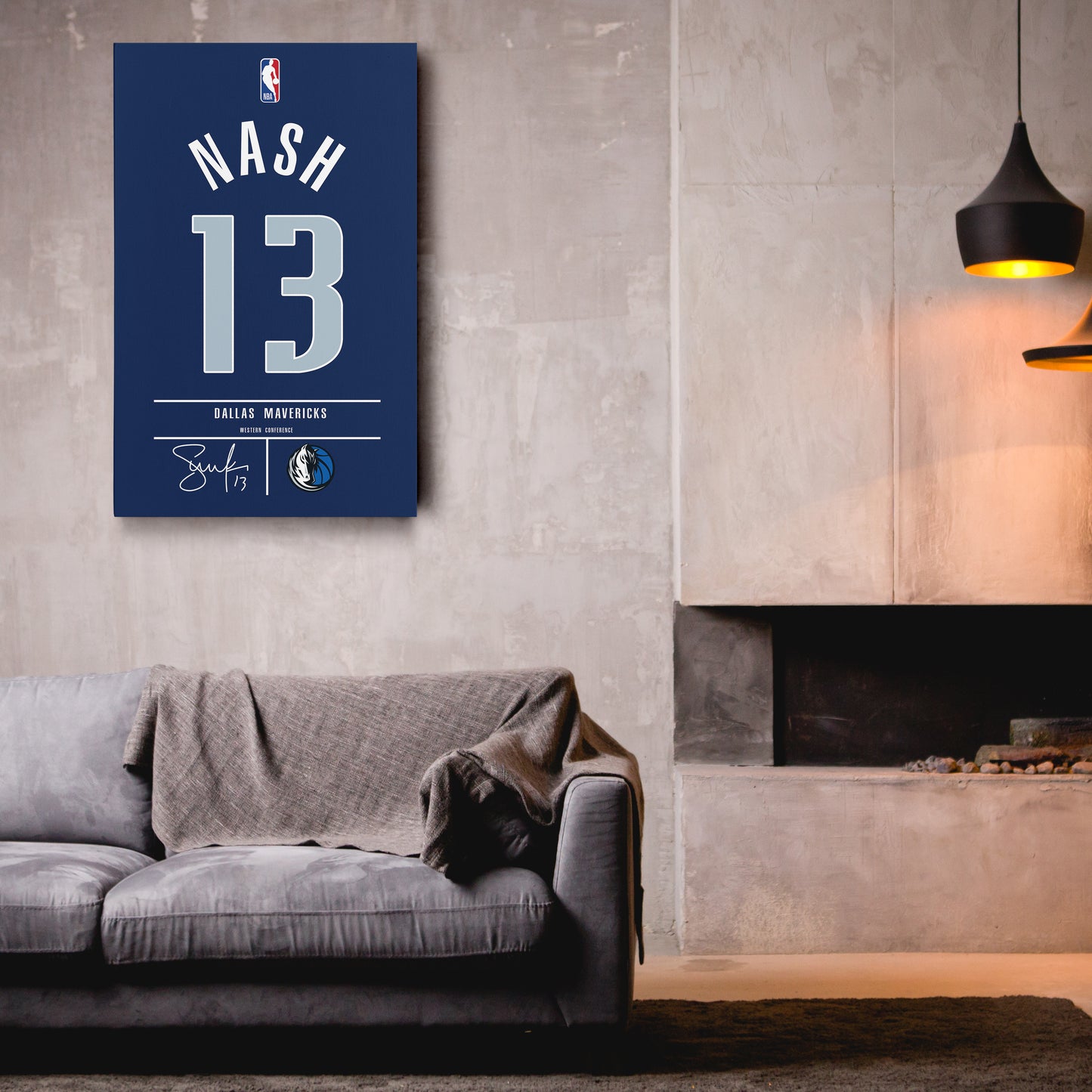 Steve Nash Mavericks Jersey Canvas Print | Wall Art Decor