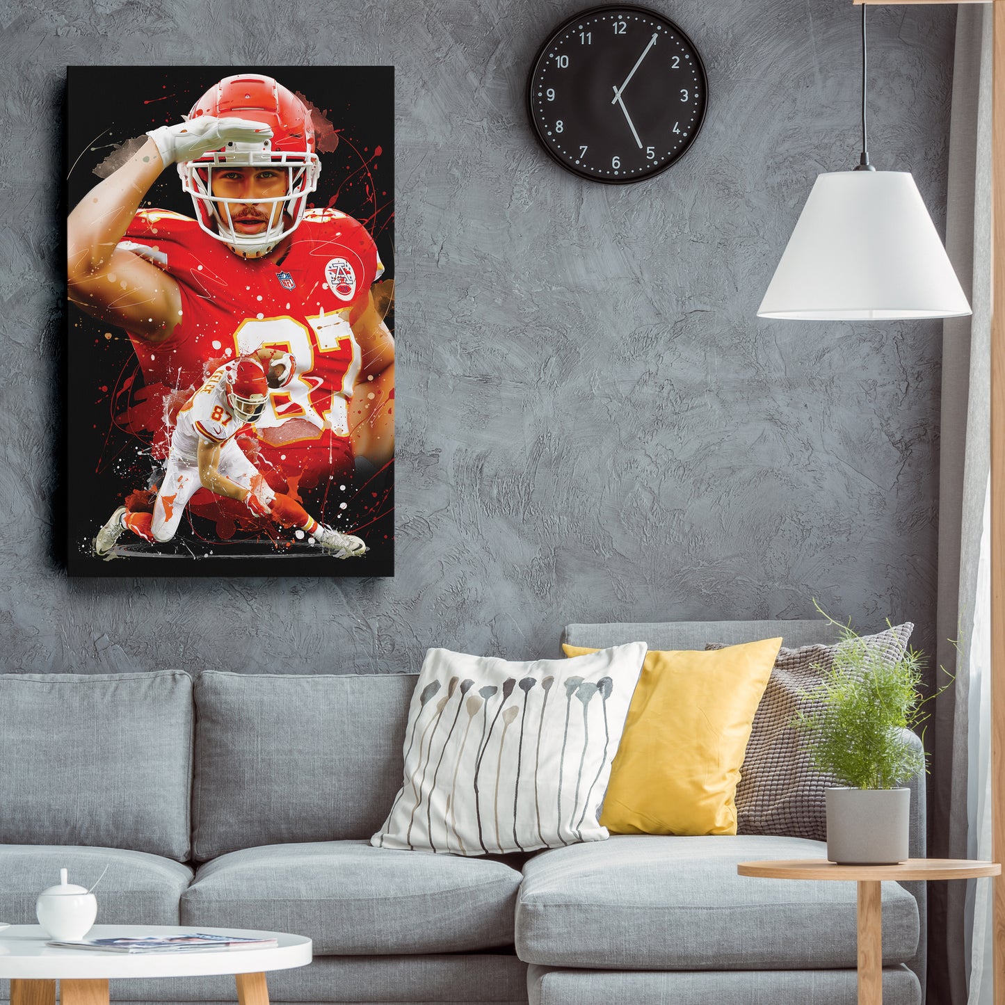 Travis Kelce Chiefs Canvas Print | Kansas City Football Wall Art
