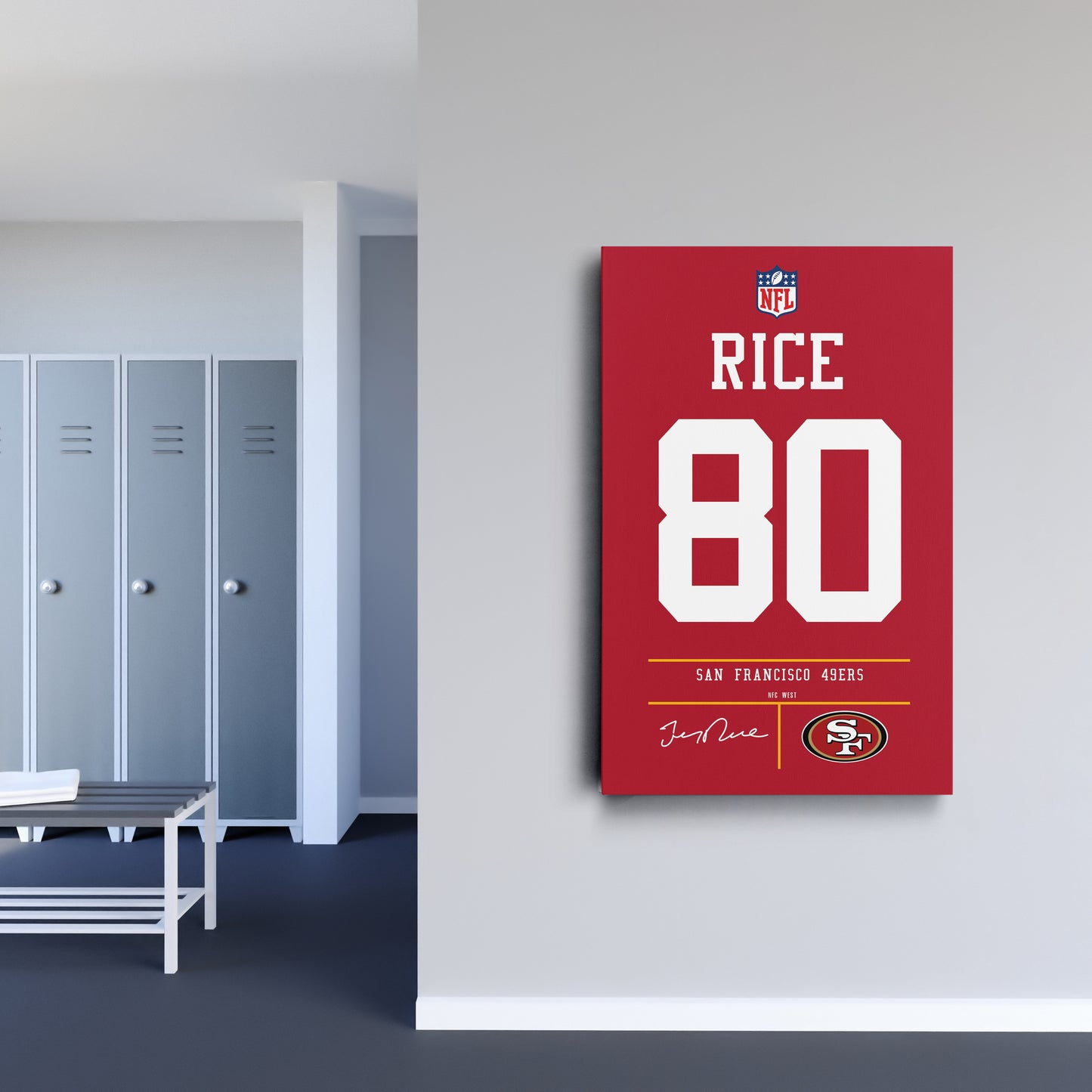 Jerry Rice 49ers Jersey Canvas Print | Wall Art Decor