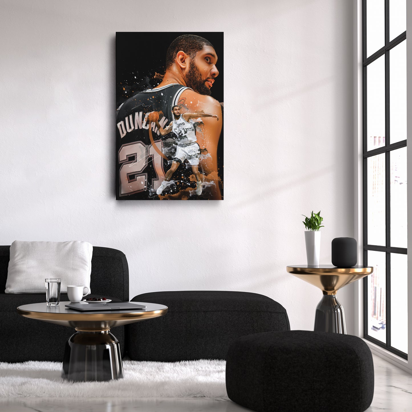 Tim Duncan Spurs Canvas Print | San Antonio Basketball Wall Art