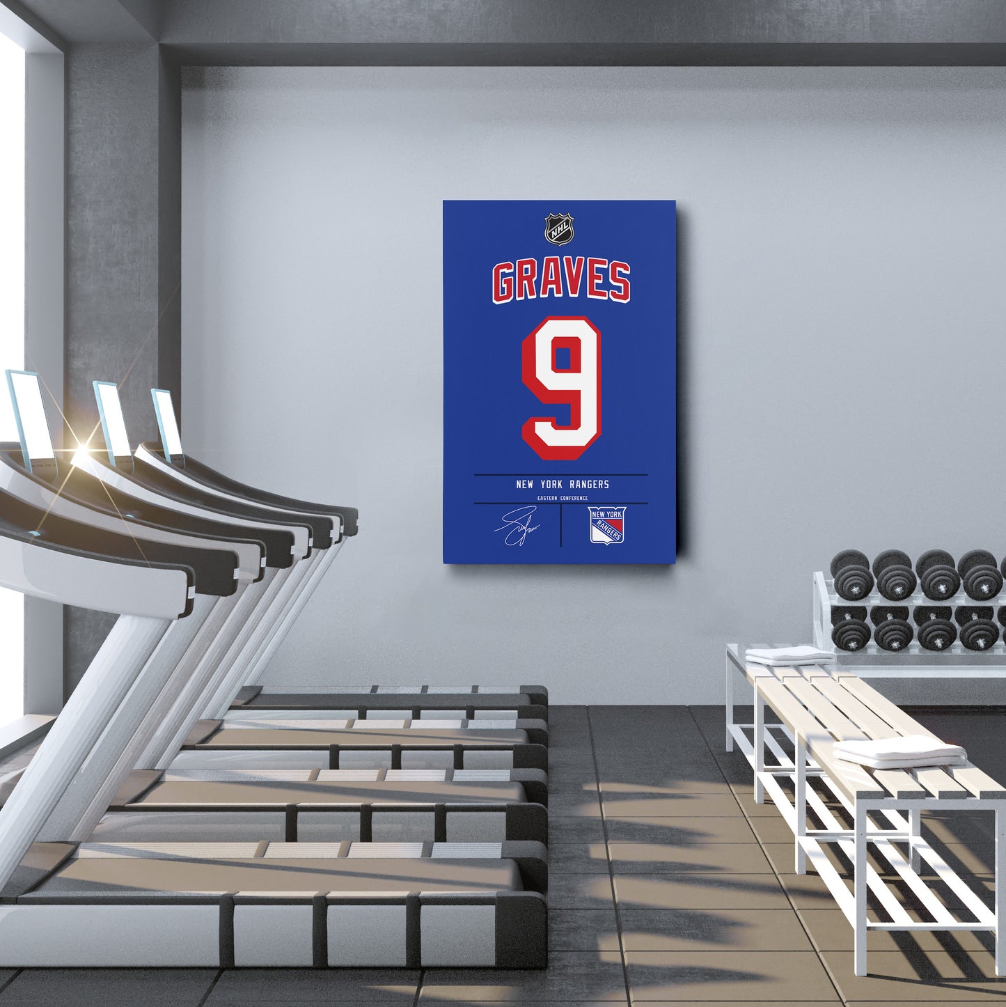 Adam Graves Rangers Jersey Canvas Print | Wall Art Decor