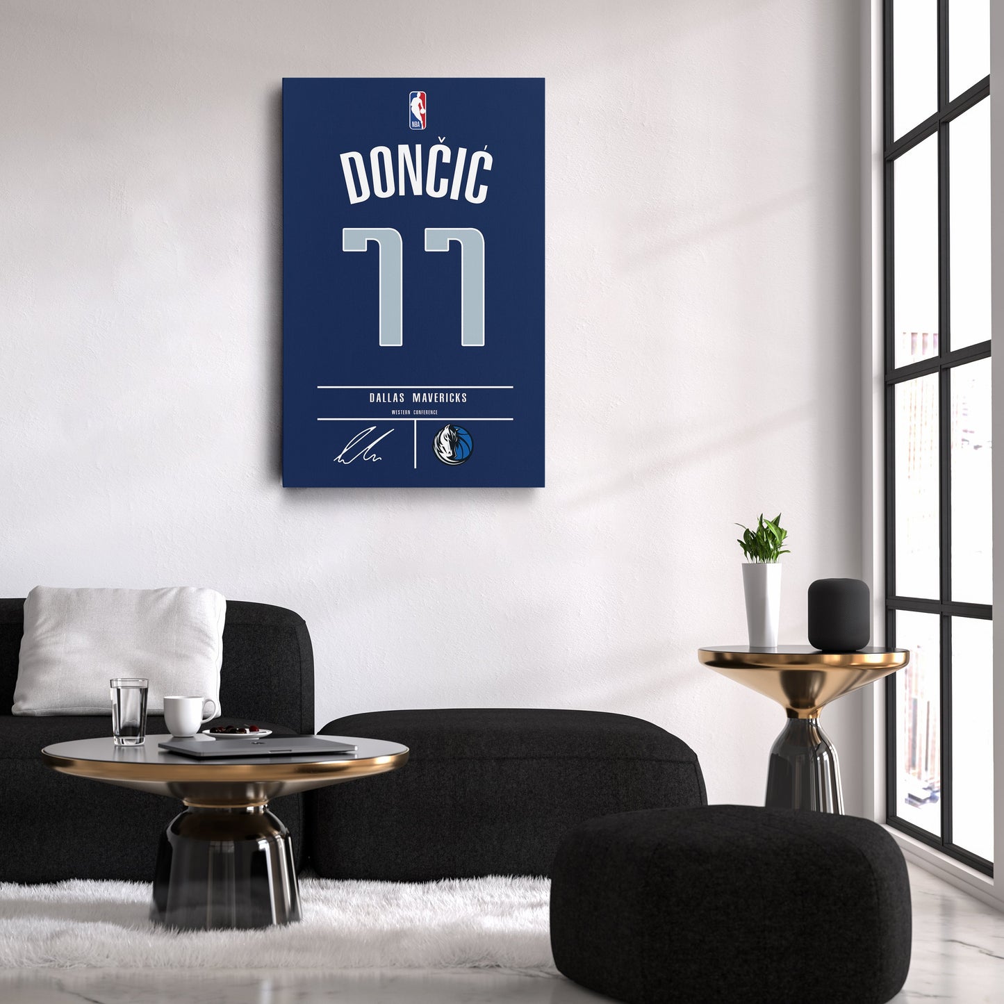 Luka Doncic Mavericks Jersey Canvas Print | Wall Art Decor