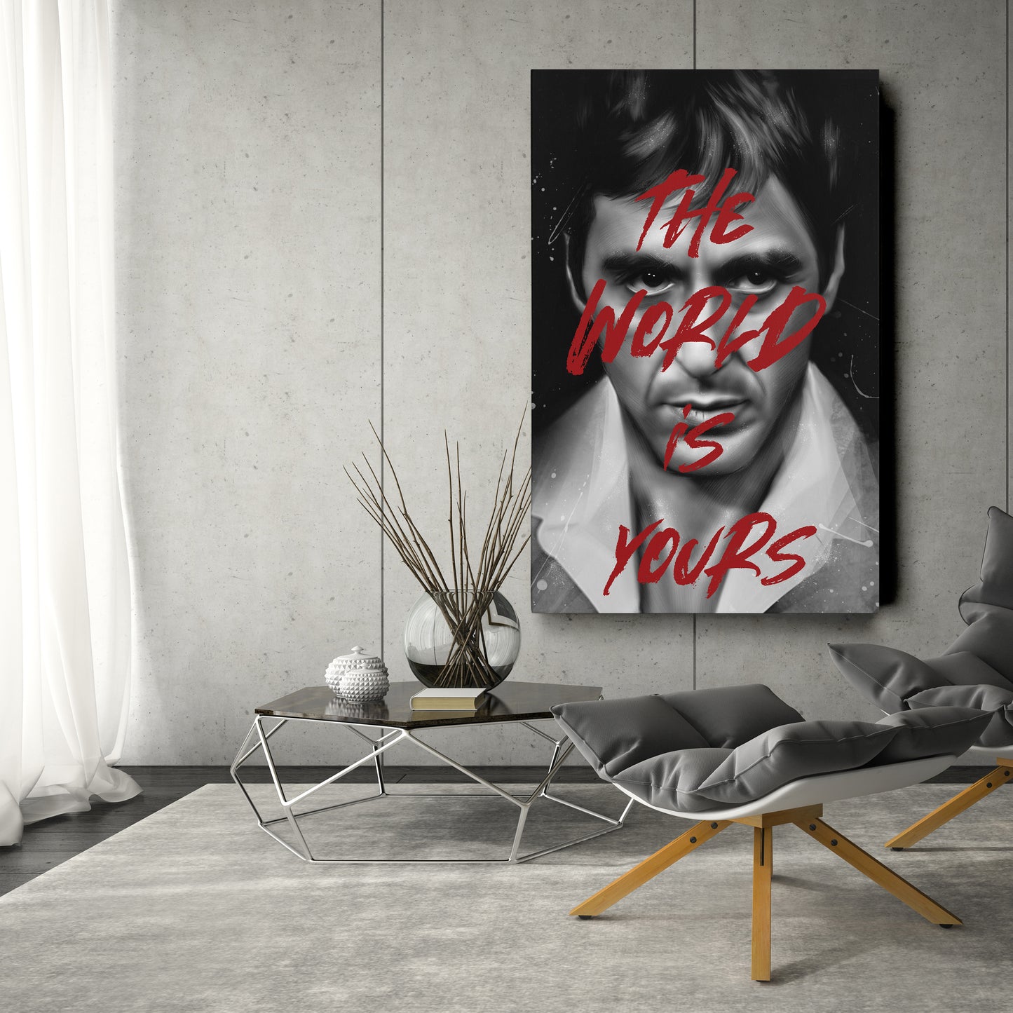 Tony Montana 'The World Is Yours' Canvas Print | Scarface Wall Art