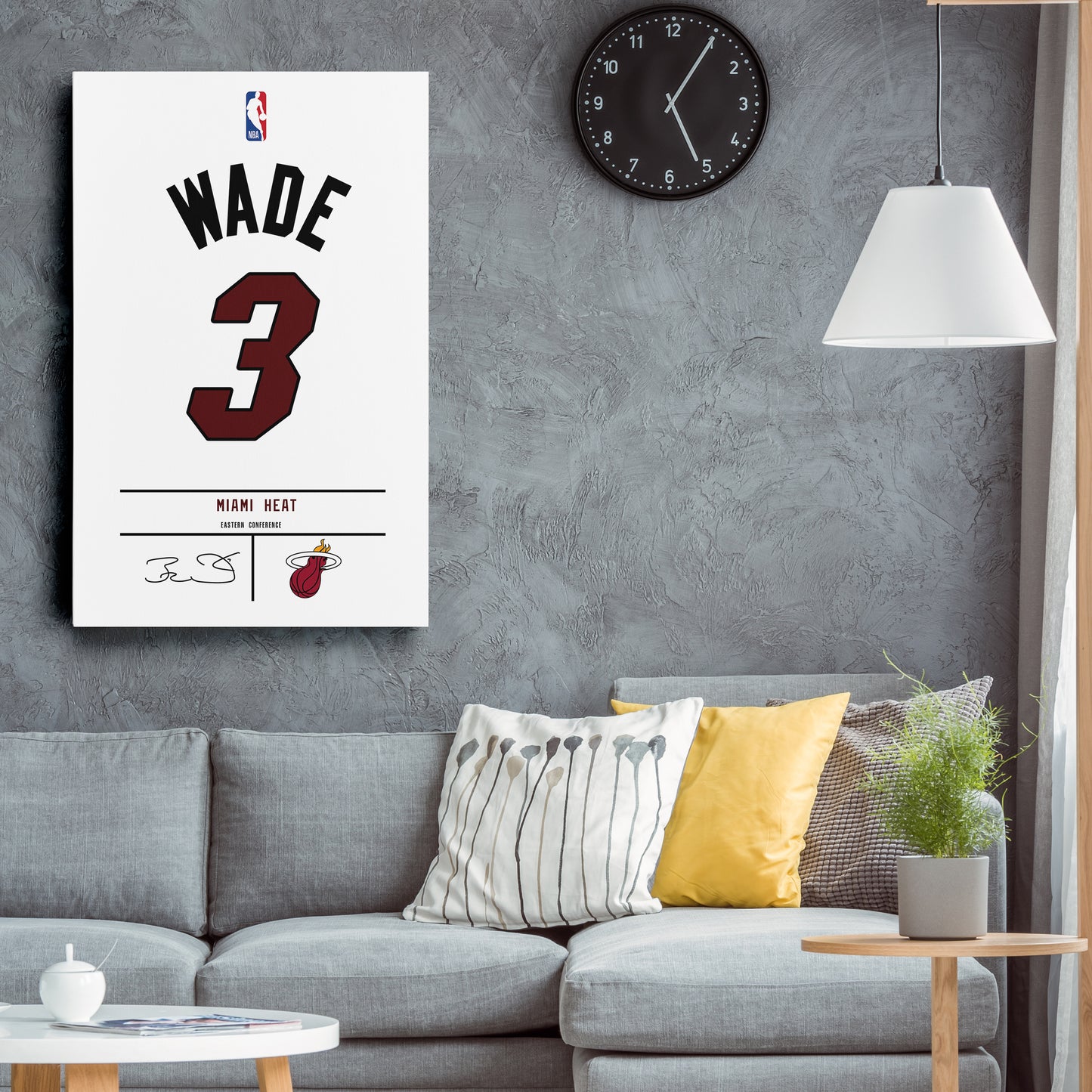 Dwyane Wade Heat Jersey Canvas Print | Wall Art Decor