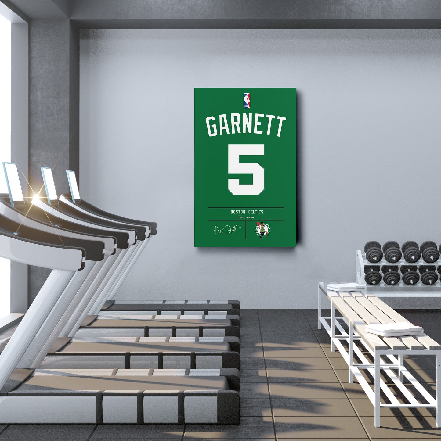 Kevin Garnett Celtics Jersey Canvas Print | Wall Art Decor