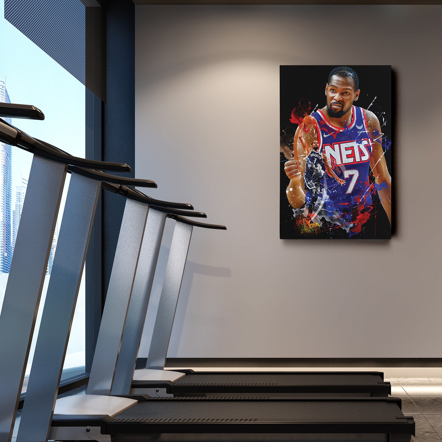 Kevin Durant Nets Canvas Print | Brooklyn Basketball Wall Art