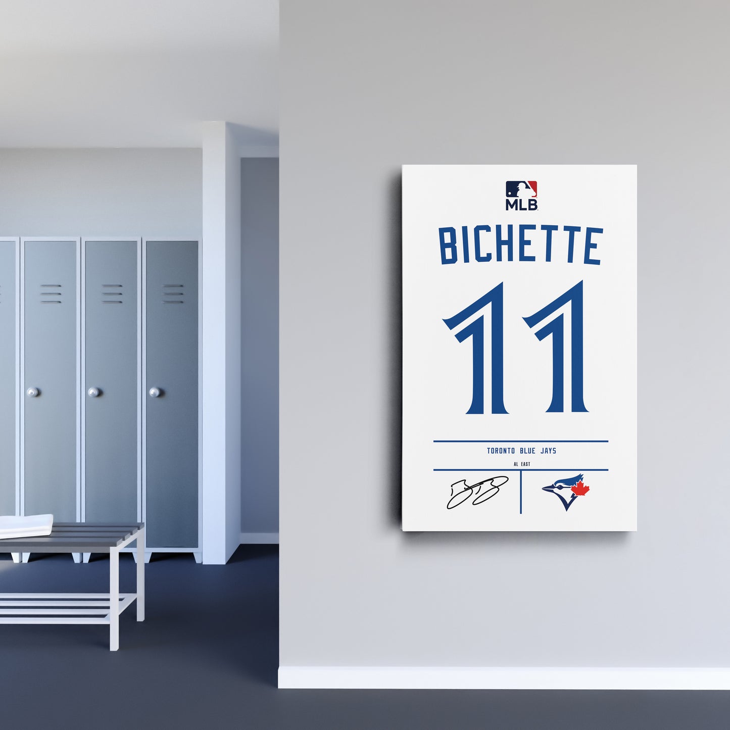 Bo Bichette Blue Jays Jersey Canvas Print | Wall Art Decor