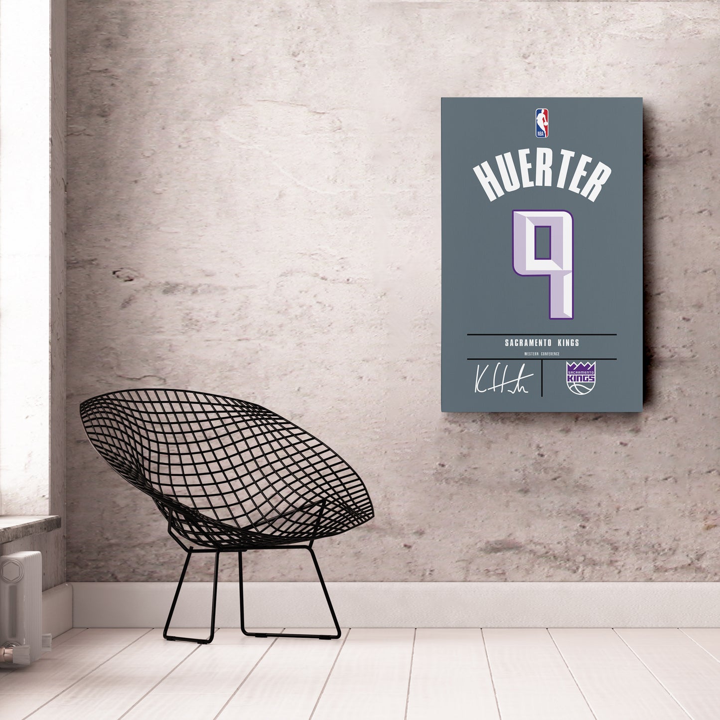 Kevin Huerter Kings Jersey Canvas Print | Wall Art Decor