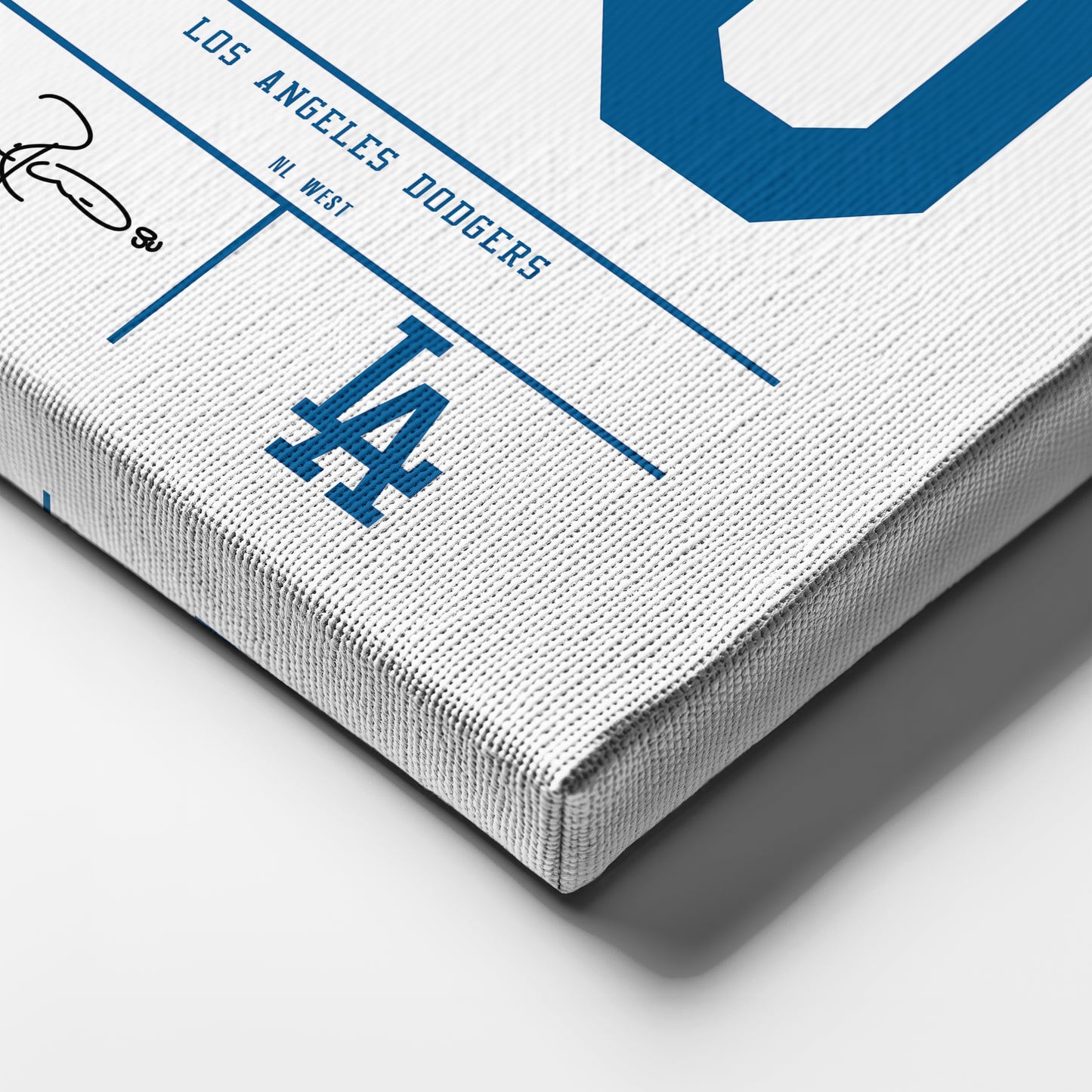 Dave Roberts Los Angeles Dodgers Jersey Canvas Wall Art