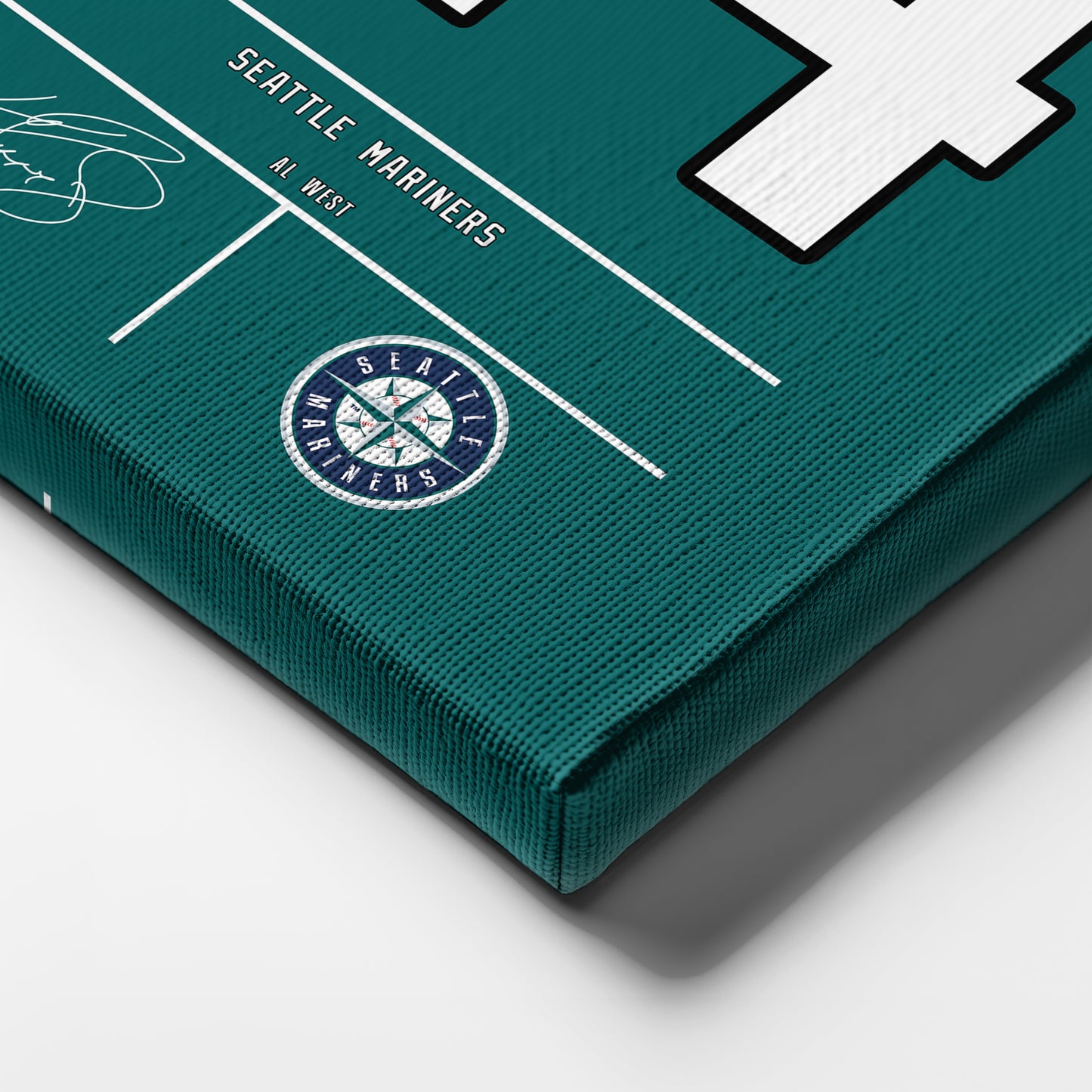 Ken Griffey Jr. Mariners Seal Jersey Canvas Print | Wall Art Decor