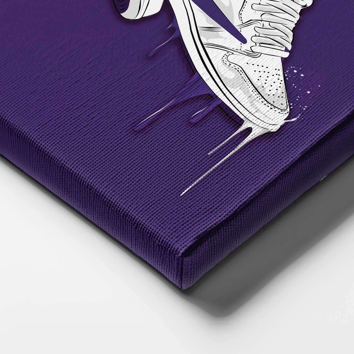 Air Jordan 1 Mid White Canvas Print | Sneakerhead Wall Art