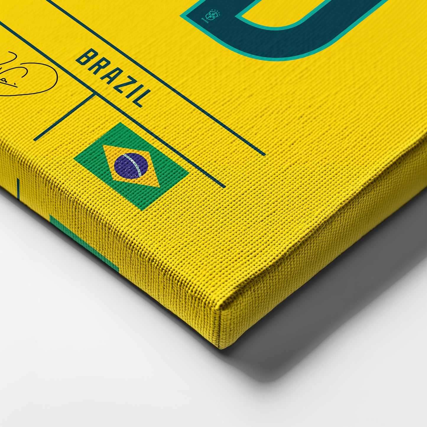 Neymar Jr Brazil Jersey Canvas Wall Art