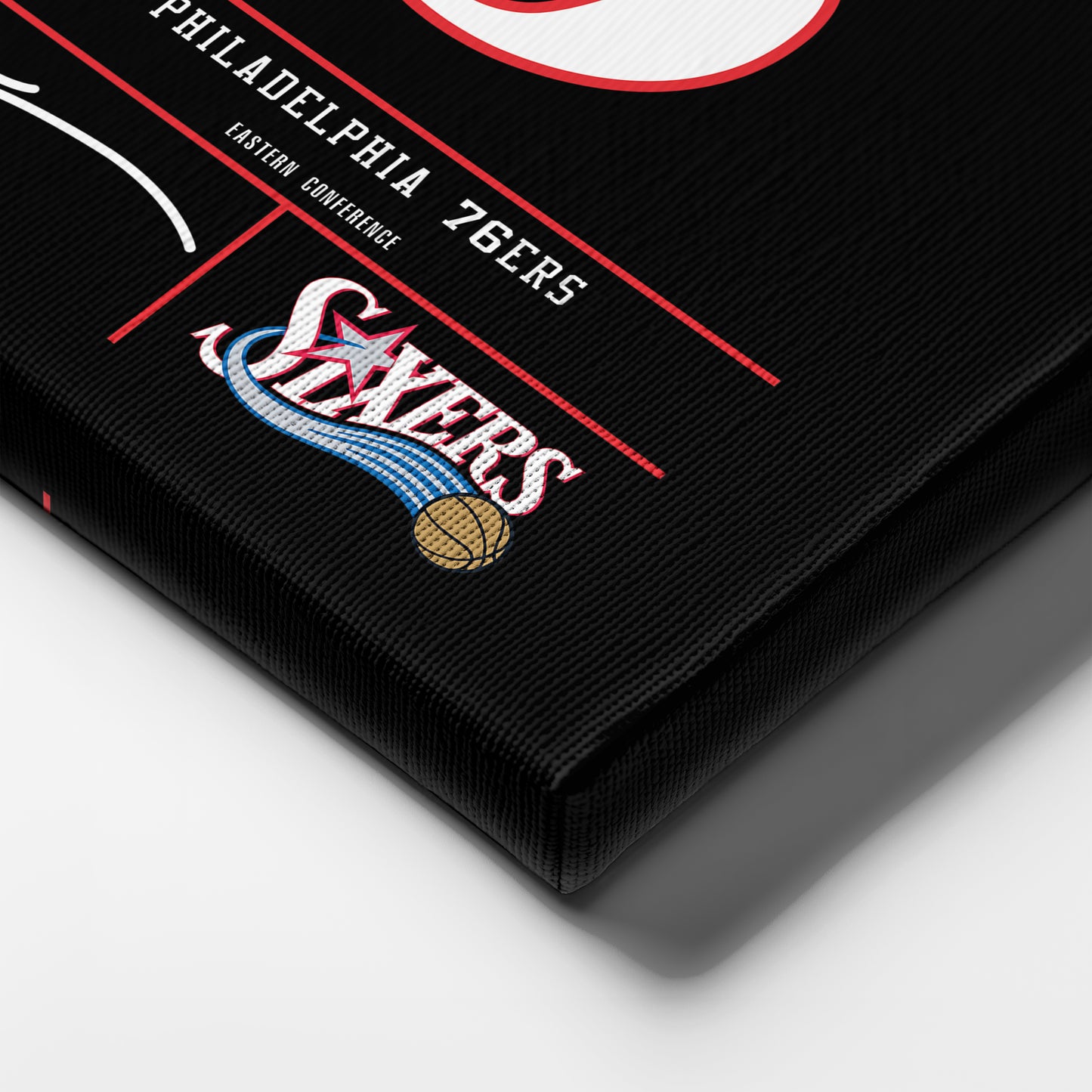Allen Iverson Philadelphia 76ers black Jersey Canvas Wall Art