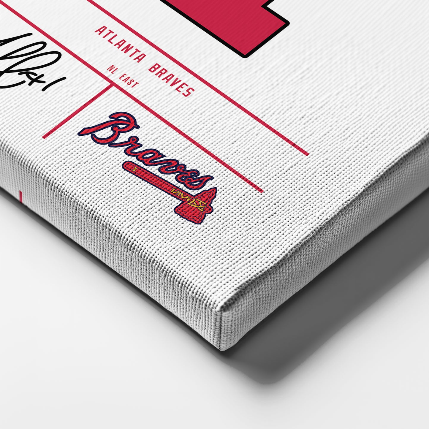 Ozzie Albies Braves Jersey Canvas Print | Wall Art Decor