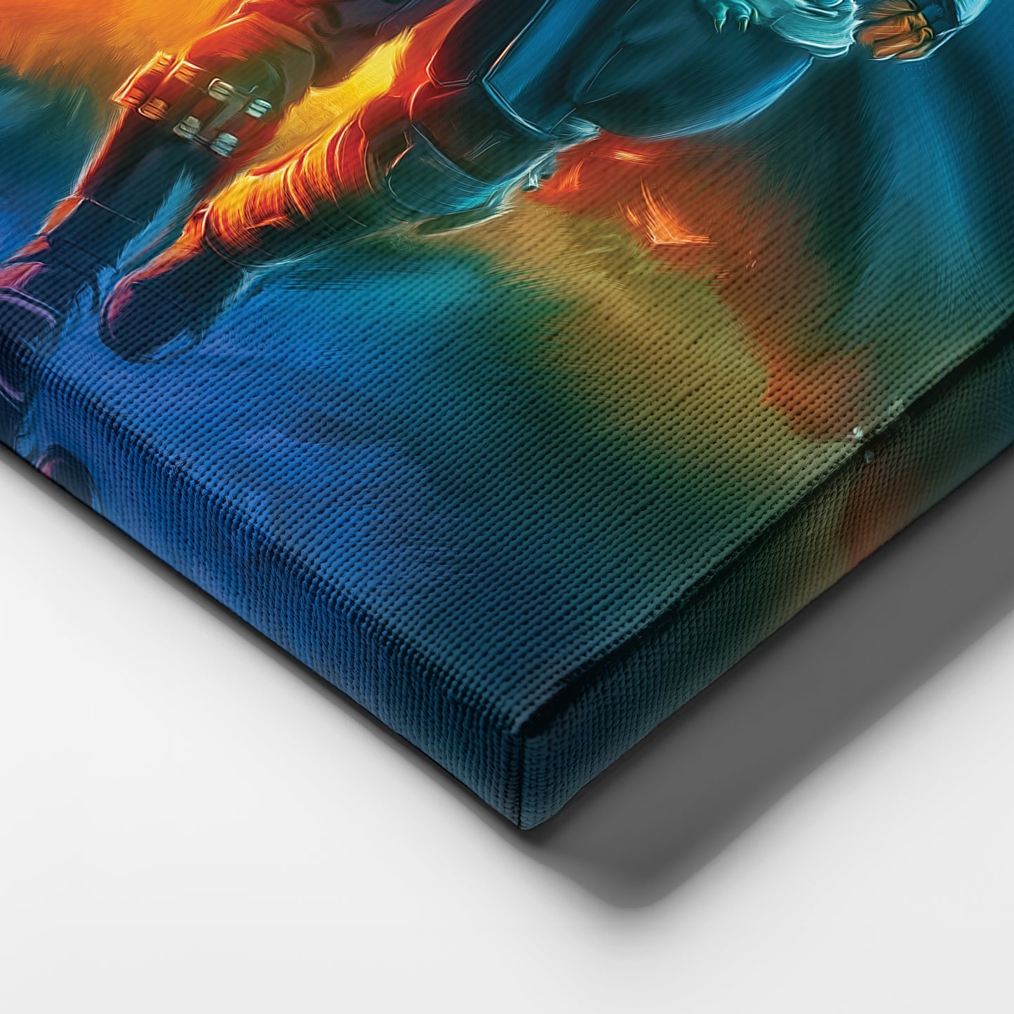 Grogu & The Mandalorian Canvas Print | Star Wars Bounty Hunter & The Child Wall Art