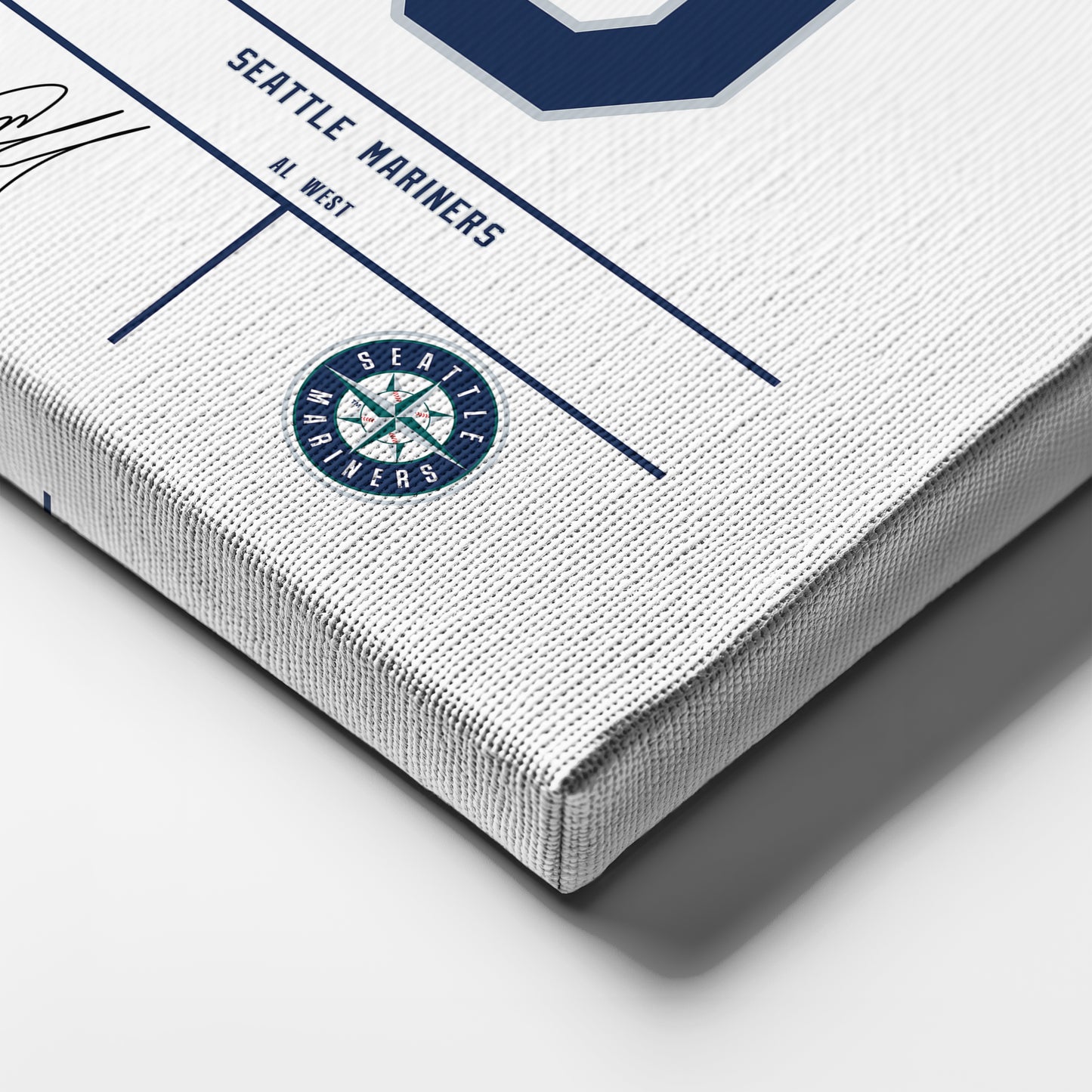 JP Crawford Seattle Mariners Jersey Canvas Wall Art