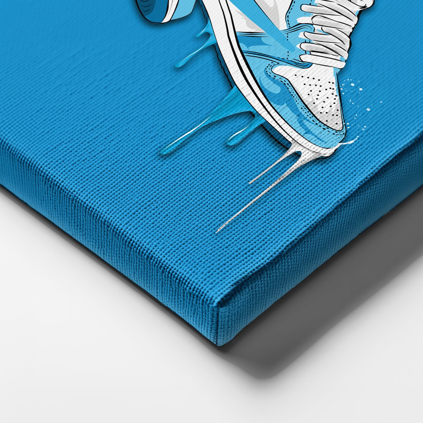 Air Jordan 1 Mid Light Blue Canvas Print | Sneakerhead Wall Art