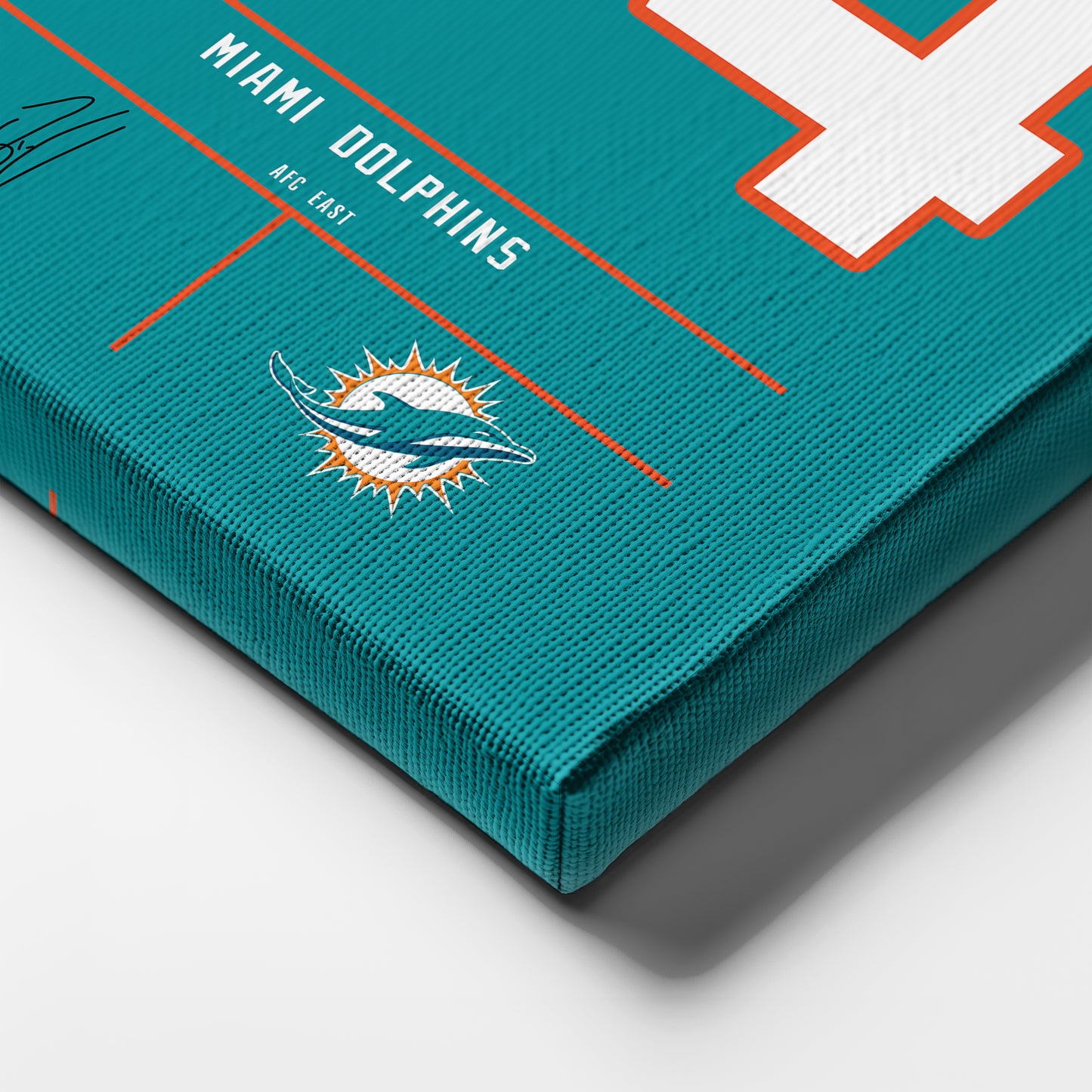 Zach Thomas Dolphins Jersey Canvas Print | Wall Art Decor