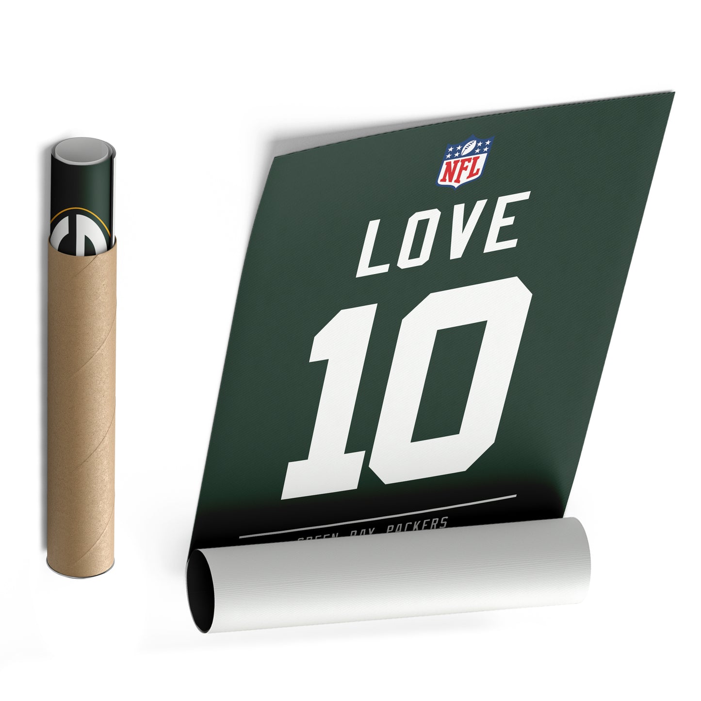Jordan Love Packers Jersey Canvas Print | Wall Art Decor