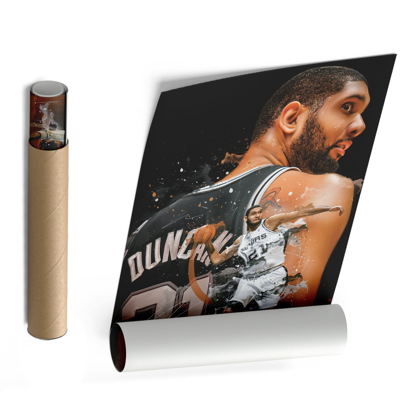 Tim Duncan Spurs Canvas Print | San Antonio Basketball Wall Art